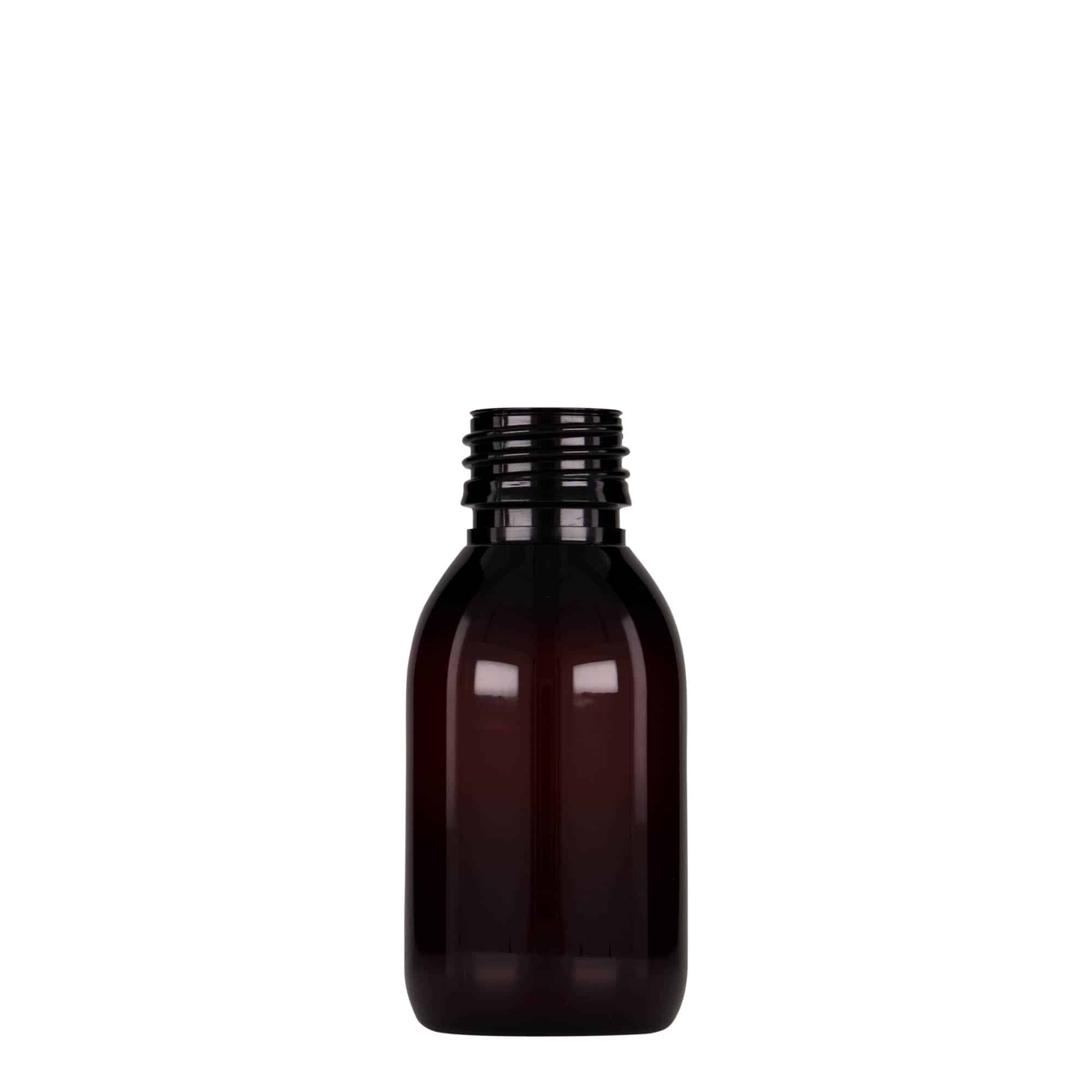 PET medicinska flaša 100 ml, smeđa, plastika, otvor: PP 28 PET medicinska flaša 100 ml, smeđa, plastika, otvor: PP 28