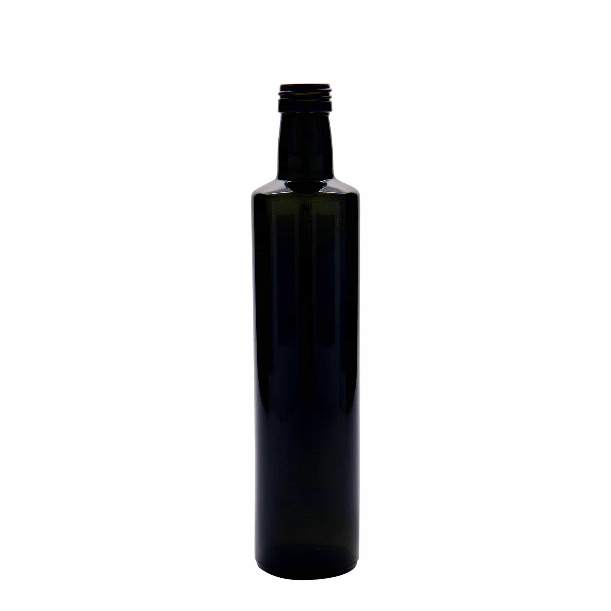 Staklena flaša 500 ml 'Dorica', antikno zelena, otvor: PP 31,5 Staklena flaša 500 ml 'Dorica', antikno zelena, otvor: PP 31,5