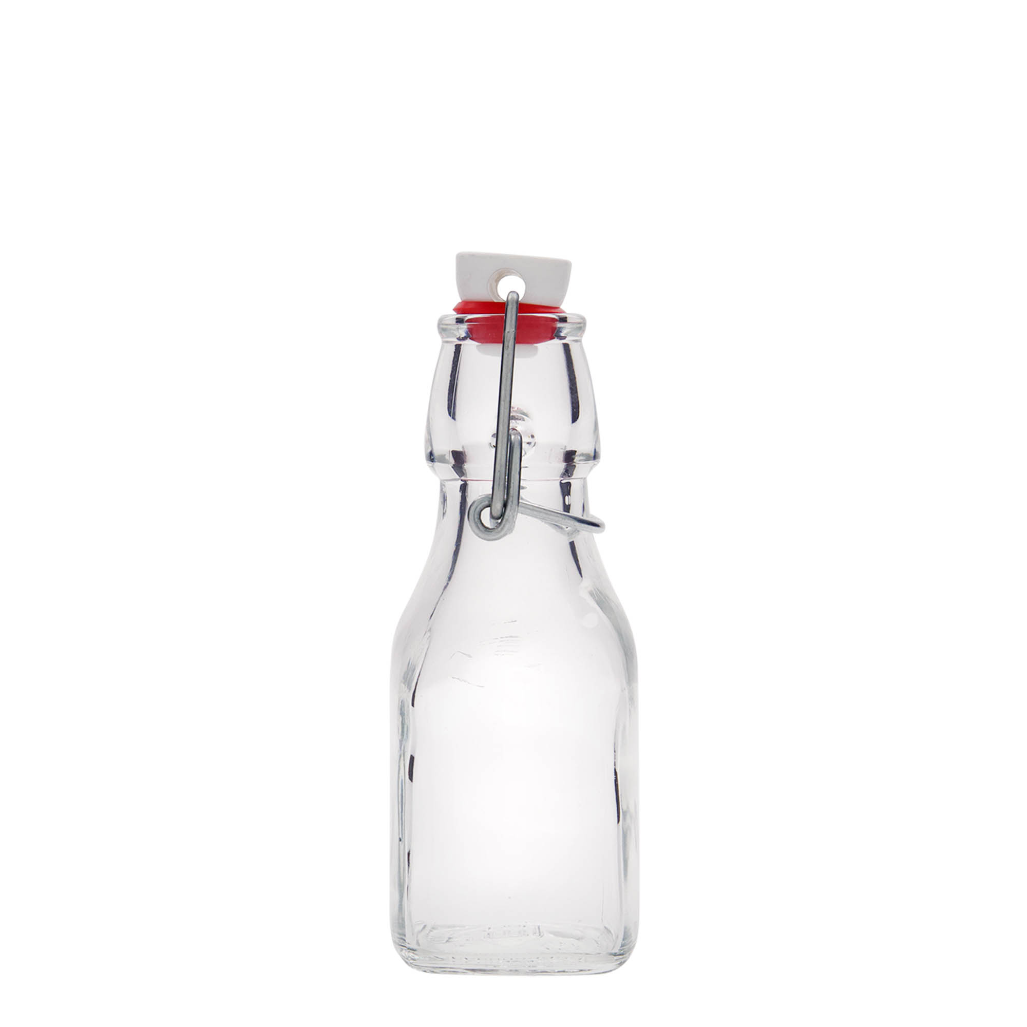 125 ml staklena boca 'Swing', kvadratna, grlo: kopča za zatvaranje 125 ml staklena boca 'Swing', kvadratna, grlo: kopča za zatvaranje