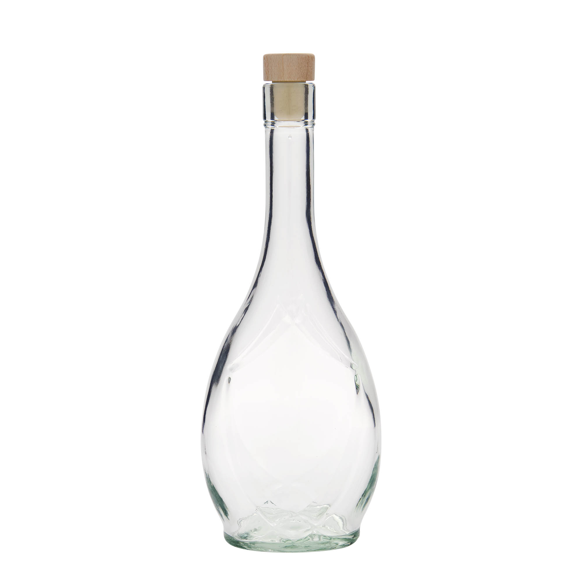 500 ml staklena boca 'Saragossa', ovalna, grlo: plutani čep