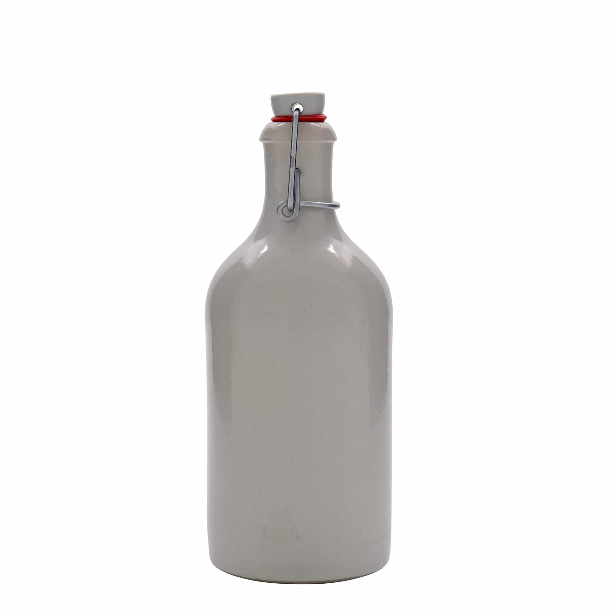 Glineni vrč 500 ml, keramika, bijela, otvor: Zatvarač sa žicom