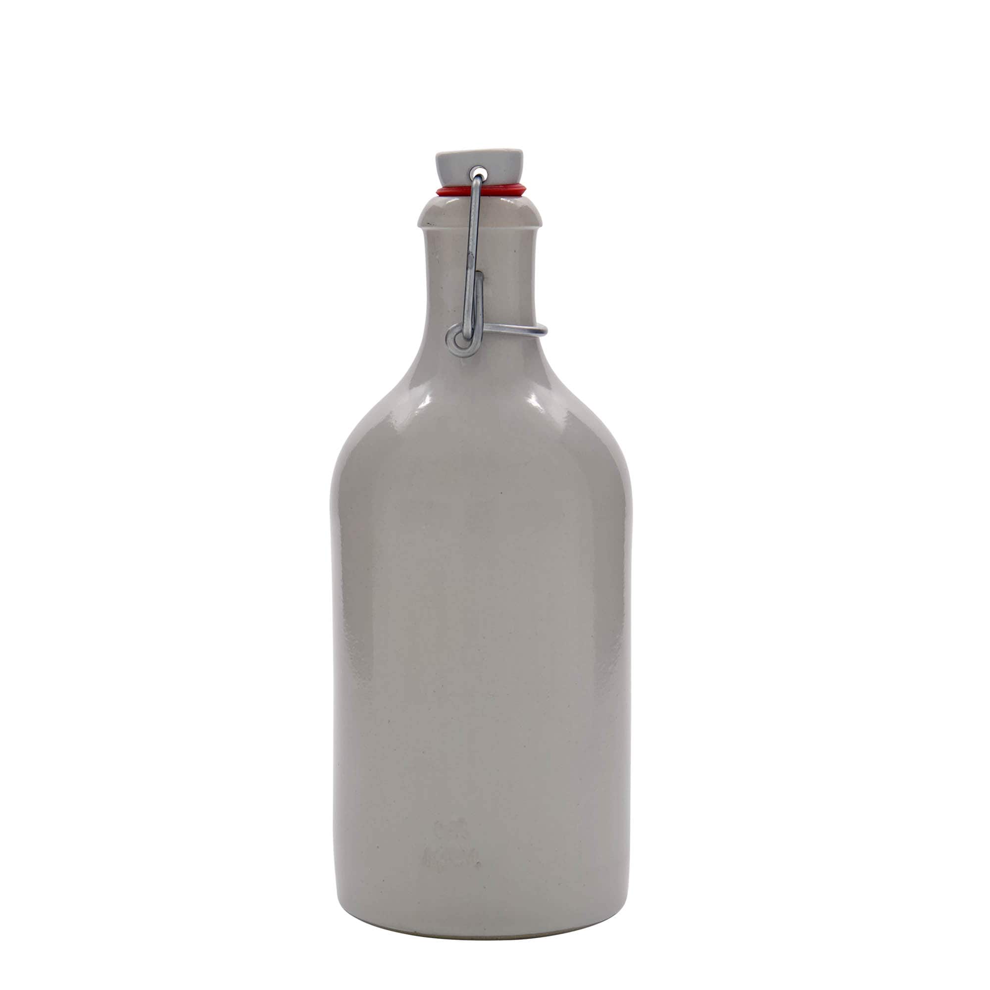 500 ml glineni vrč, kamenina, bijeli, otvor: zatvarač sa kopčom