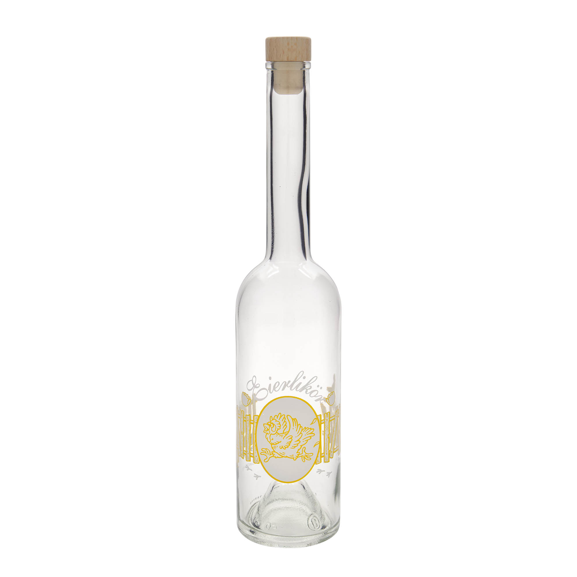 500 ml staklena boca 'Opera', motiv: liker od jaja, grlo: pluta 500 ml staklena boca 'Opera', motiv: liker od jaja, grlo: pluta