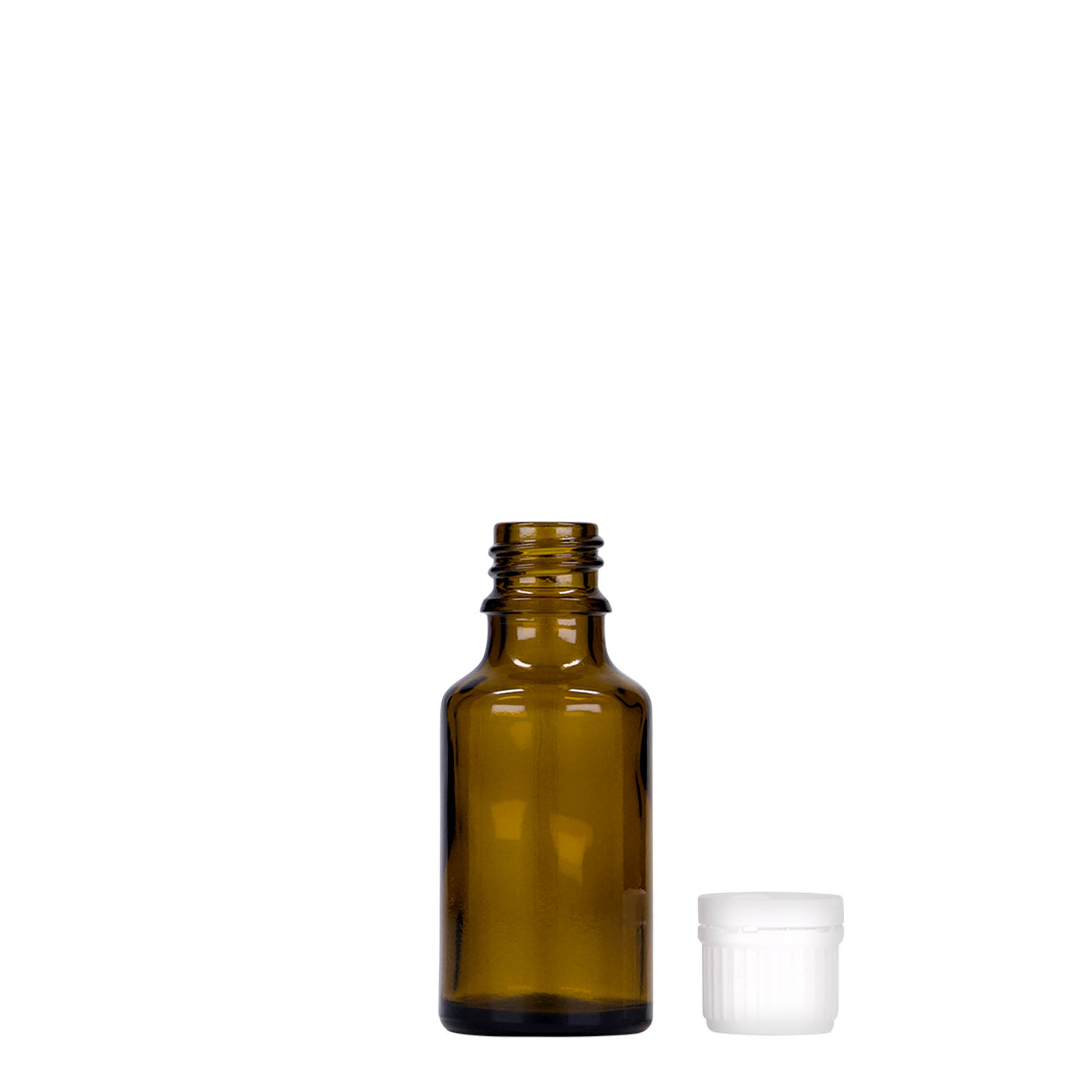 25 ml medicinska bočica, staklo, smeđa, grlo: DIN 18
