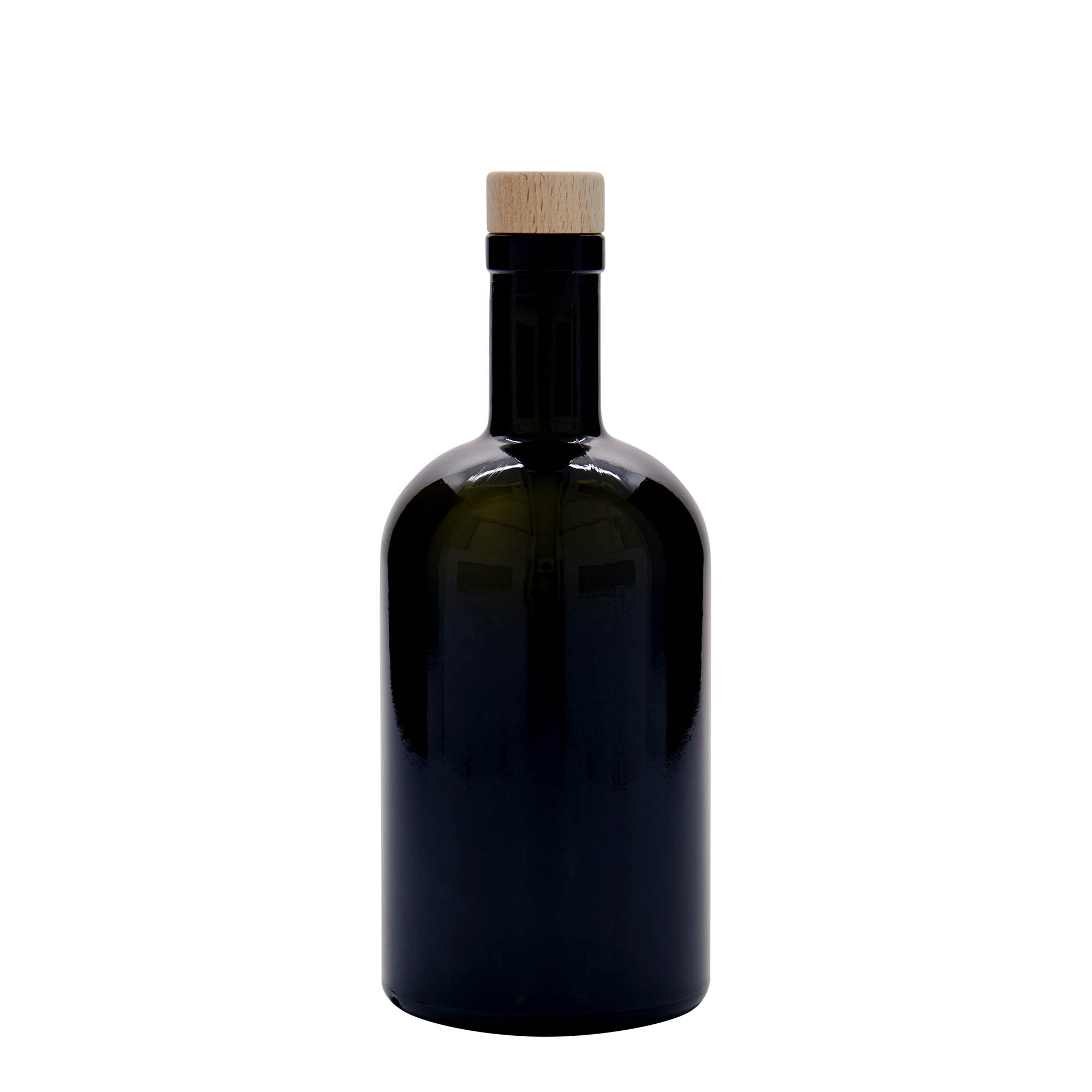 500 ml staklena boca „Farmacia“, antikno zelena, otvor: pluta