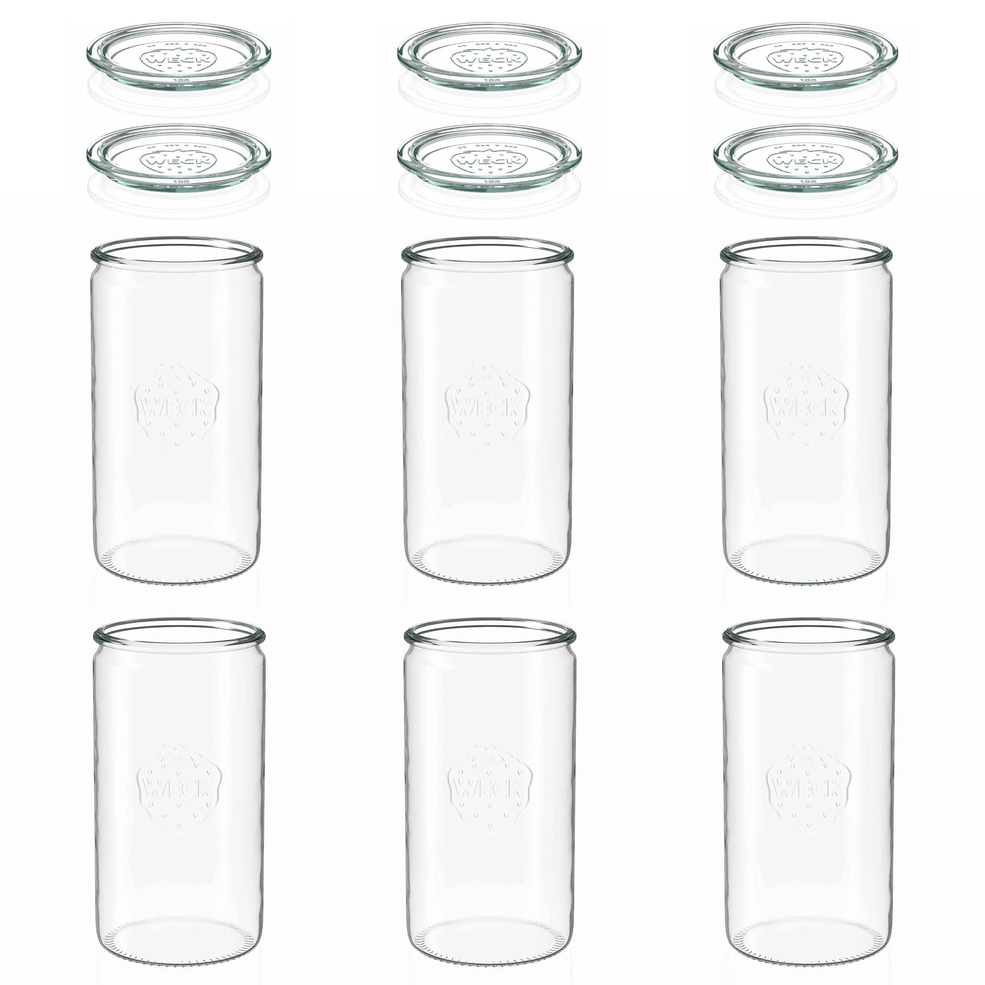6x 1575 ml WECK cilindar staklena tegla sa staklenim poklopcem RR 100