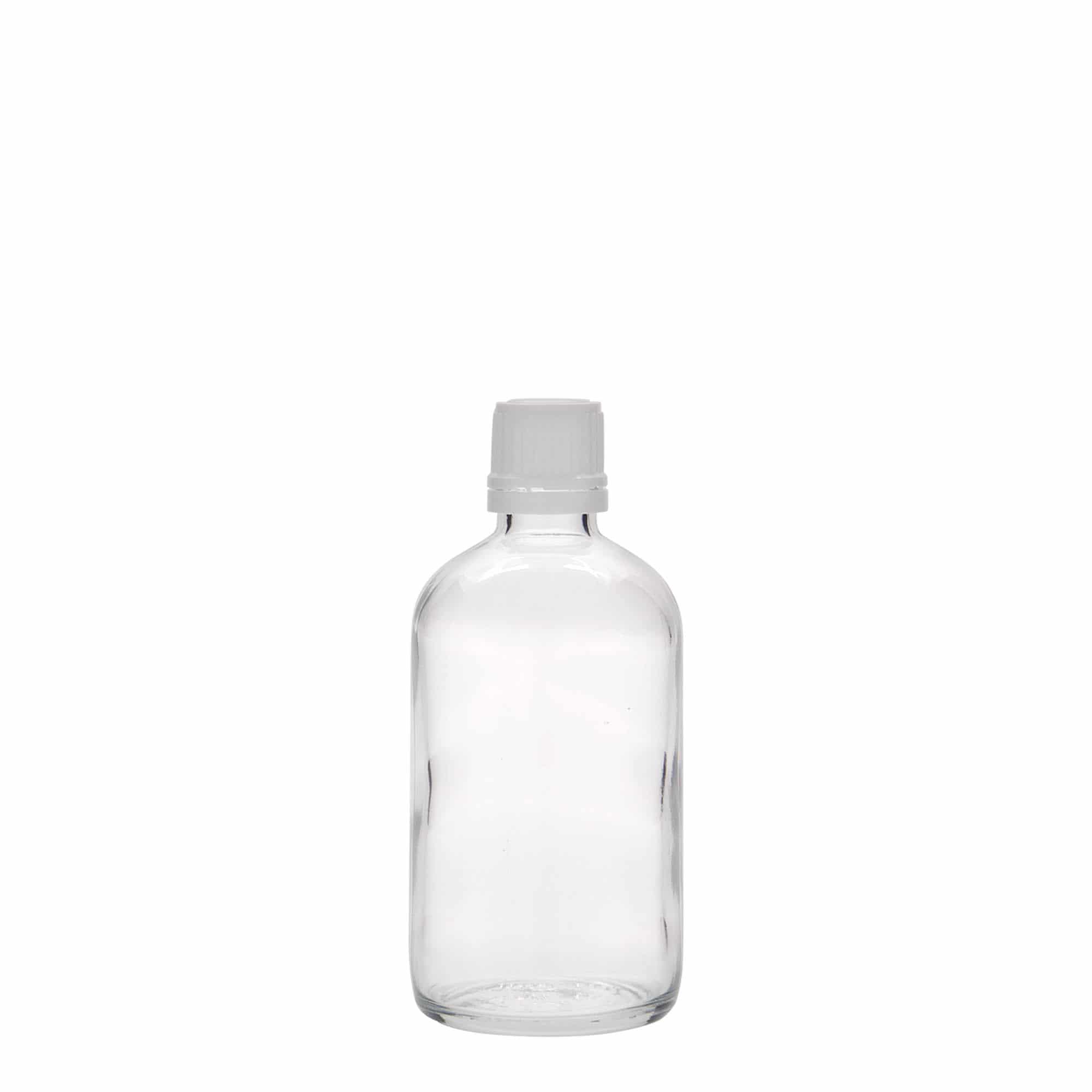 100 ml medicinska bočica, staklo, grlo: DIN 18