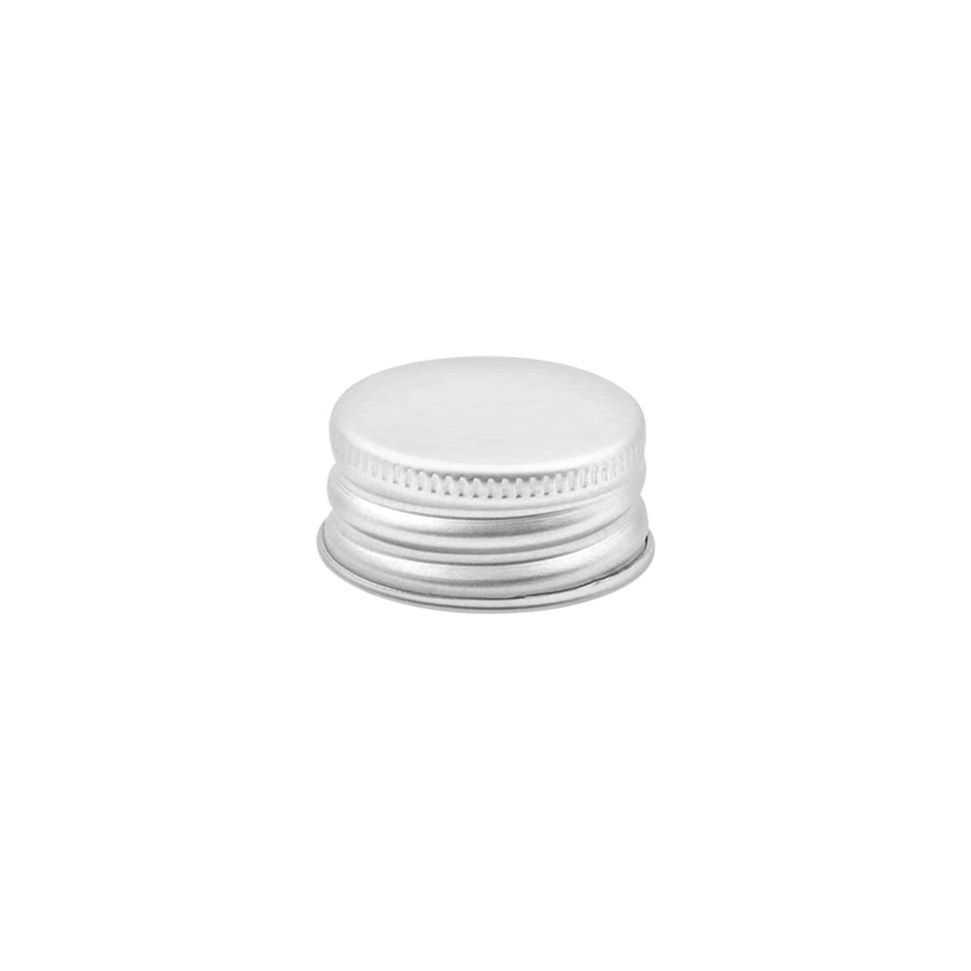 Navojni zatvarač, metal, srebrni, za otvor: GPI 28/410 Navojni zatvarač, metal, srebrni, za otvor: GPI 28/410