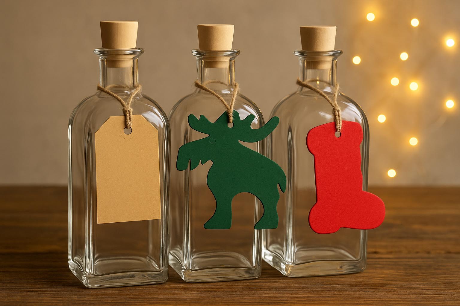 Privezak za etiketu pravougaoni, smeđi