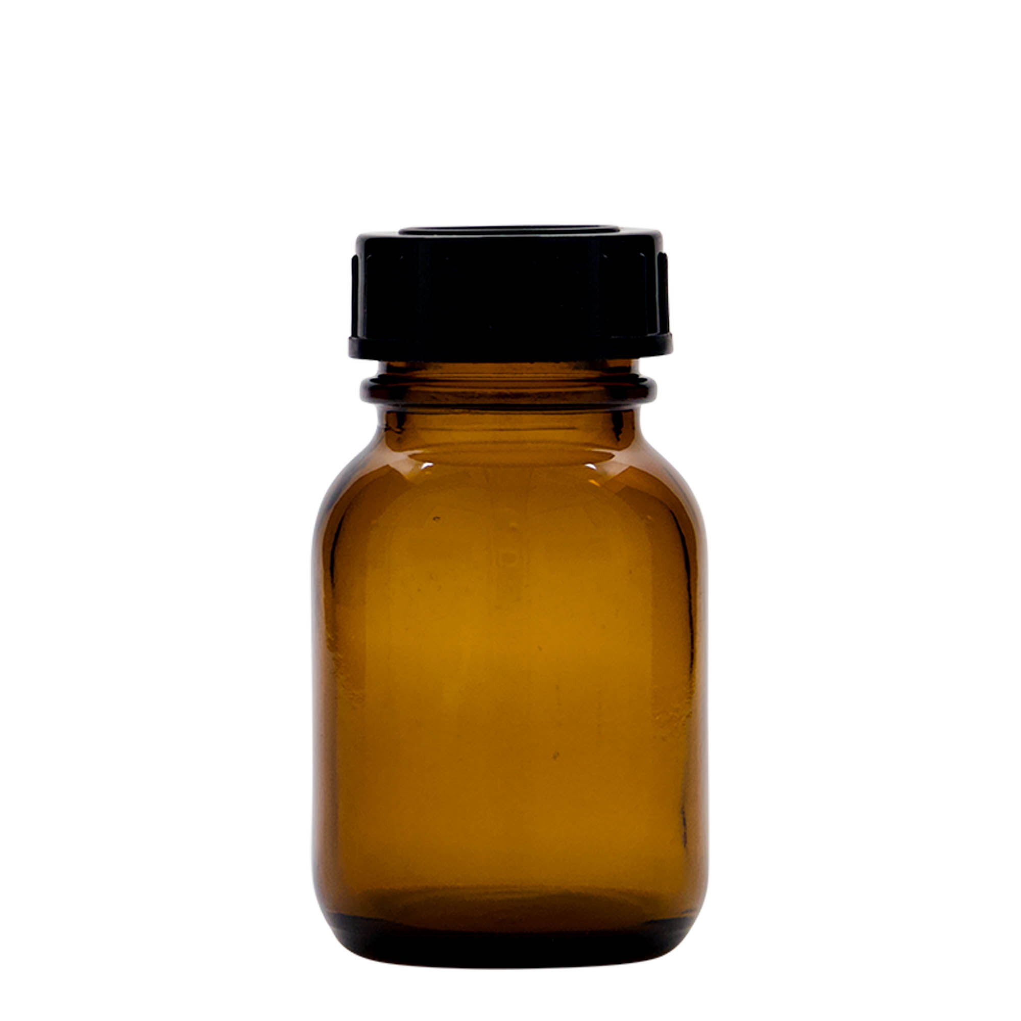 50 ml staklena boca širokog grla, smeđa, grlo: DIN 32 50 ml staklena boca širokog grla, smeđa, grlo: DIN 32