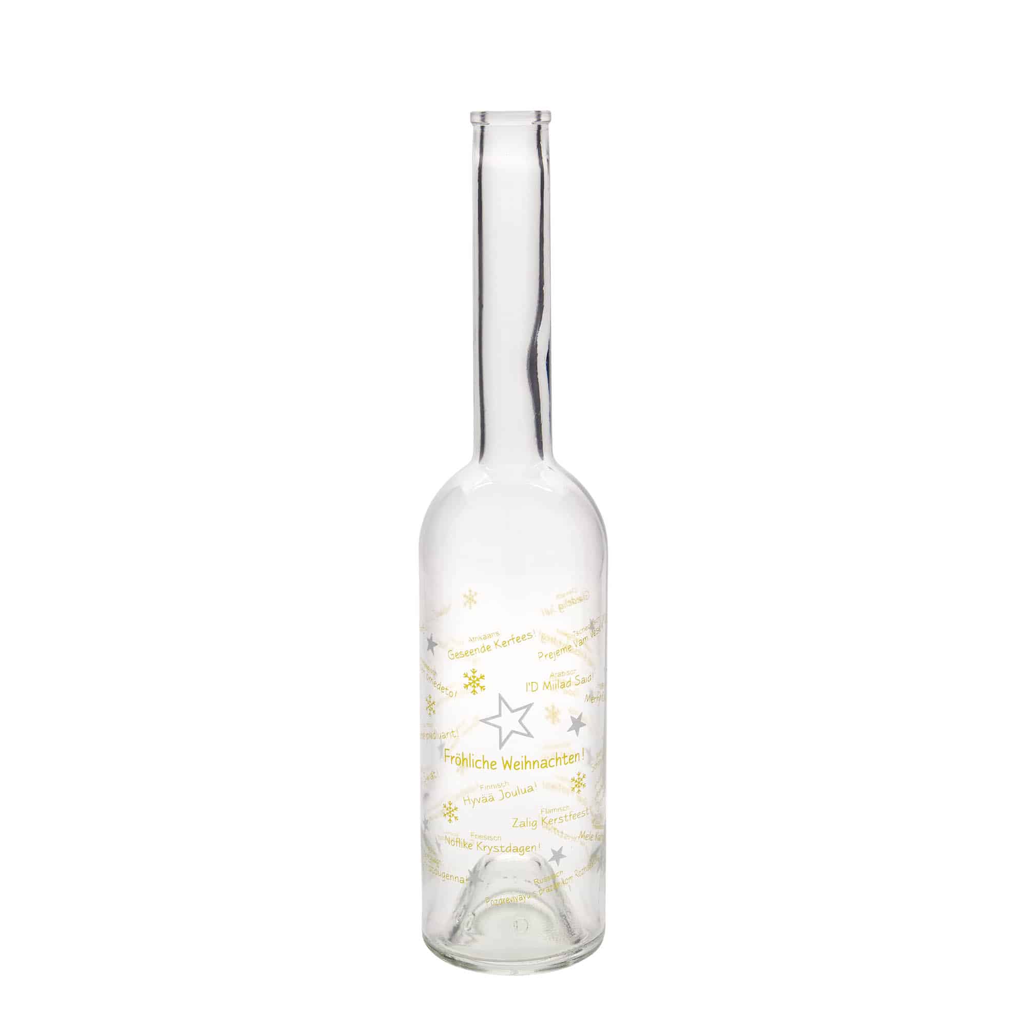 500 ml staklena boca 'Opera', motiv: Božić u svijetu, grlo: plutа