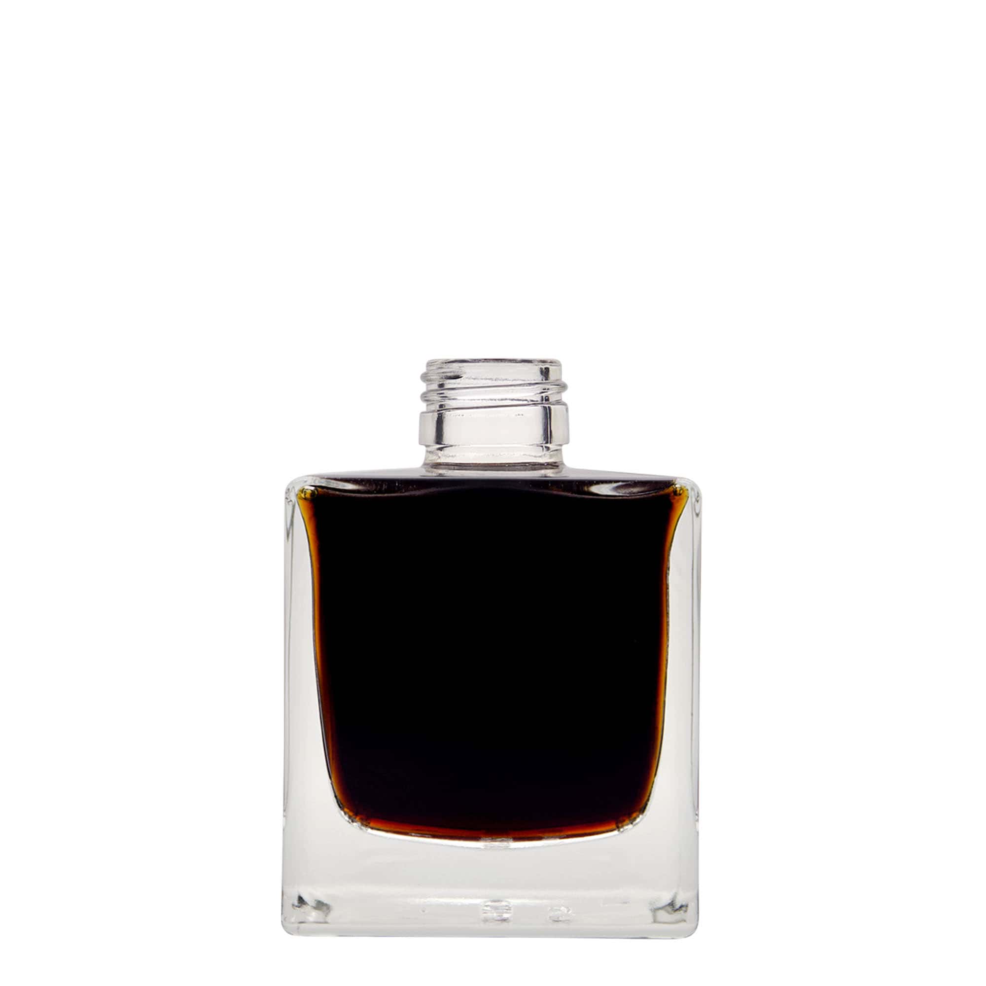 200 ml staklena boca 'Cube', kvadratna, grlo: PP 28