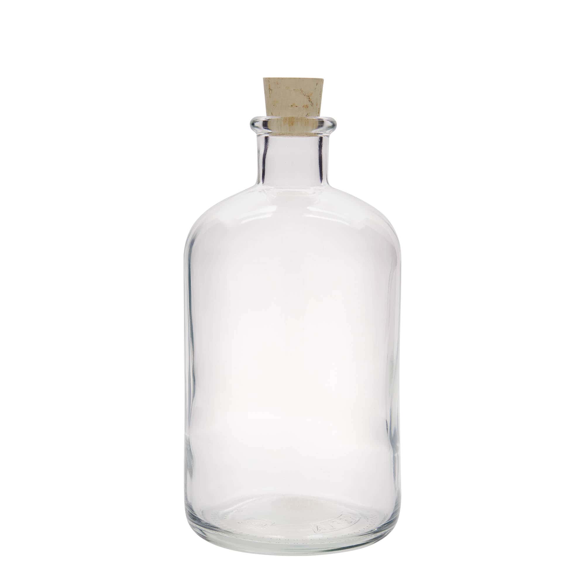 Staklena apotekarska flaša 1.000 ml, otvor: Pluto