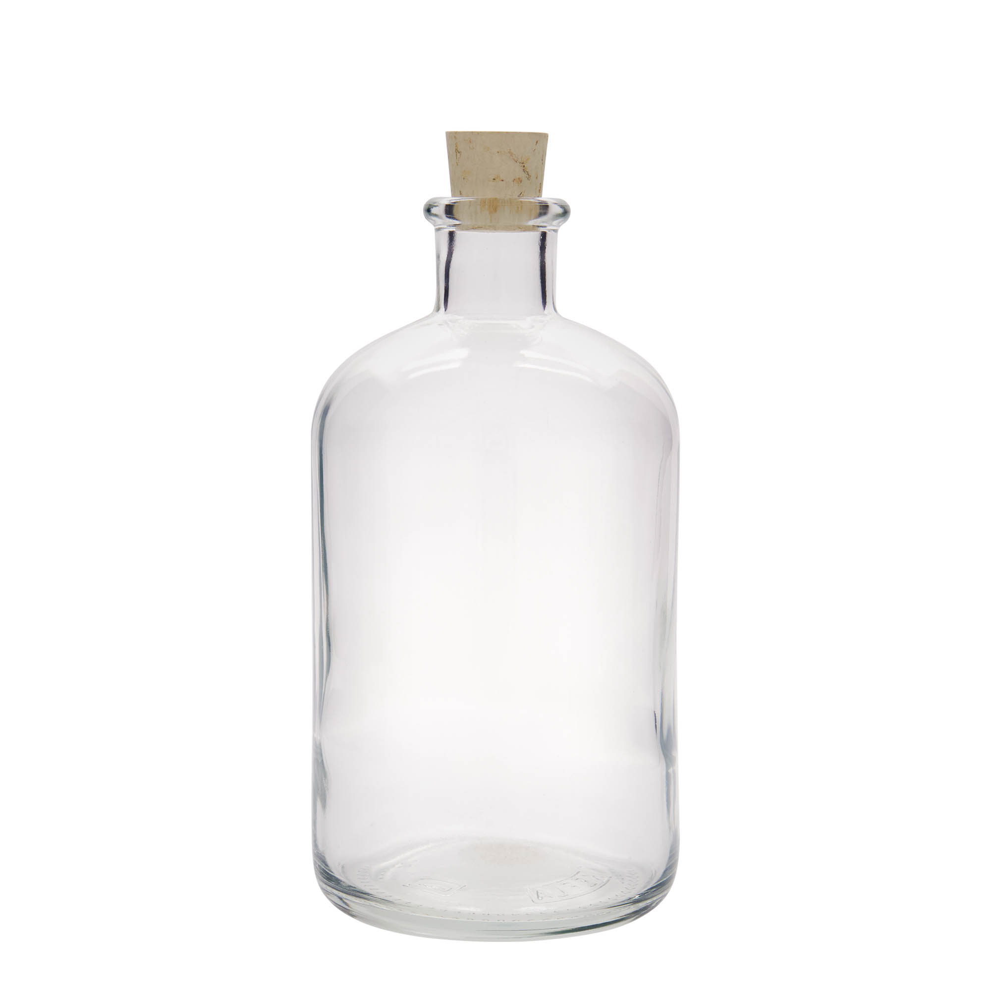 1.000 ml staklena boca apotekarska, otvor: čep