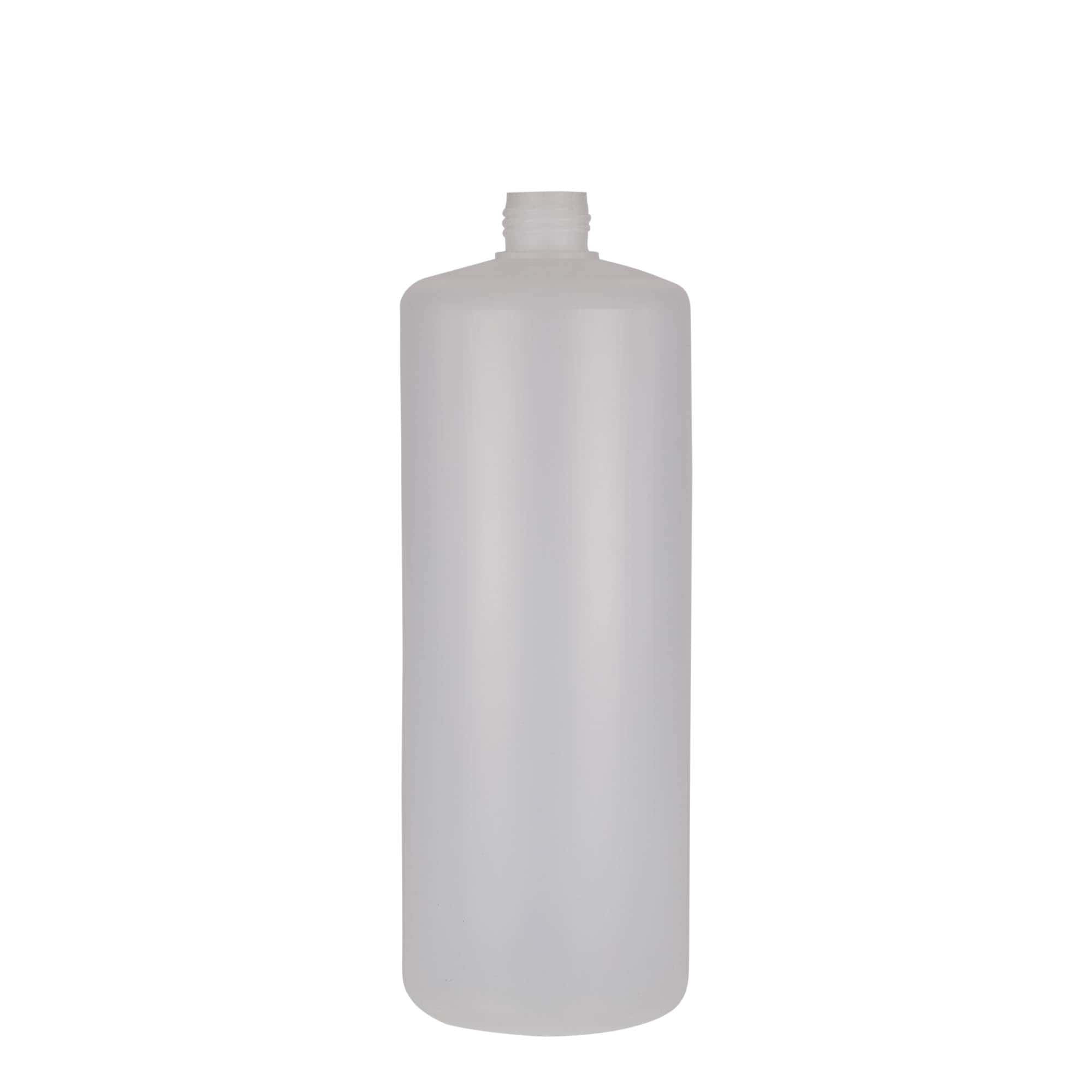 1.000 ml okrugla boca, PE-plastika, prirodna, otvor: navojni zatvarač