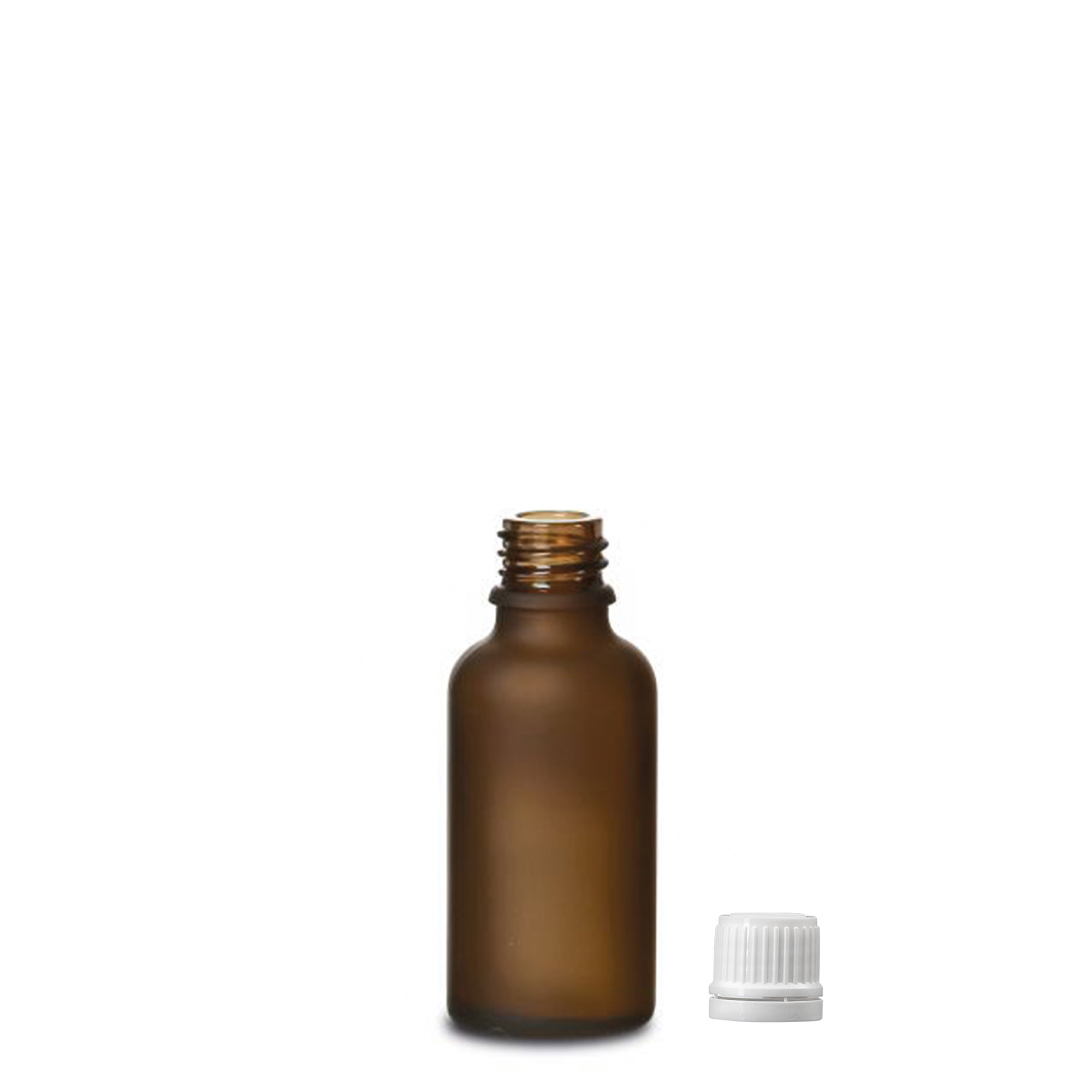 30 ml medicinska bočica, staklo, smeđa matirana, grlo: DIN 18