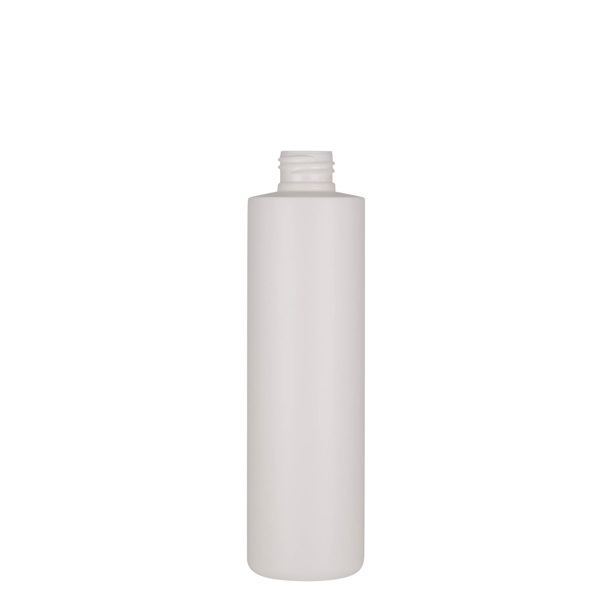250 ml plastična boca 'Pipe', zeleni HDPE, bijela, grlo: 24/410