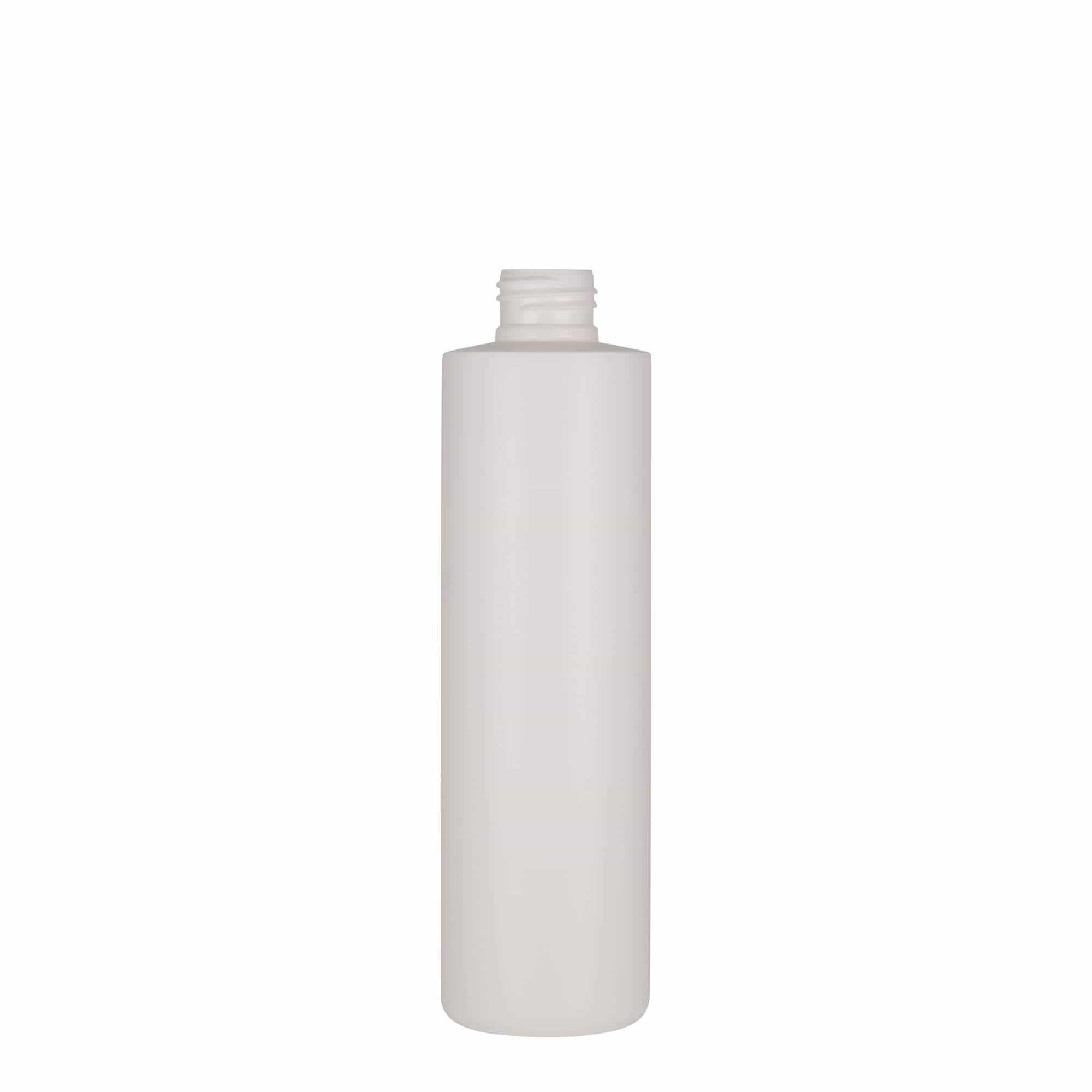 250 ml plastična boca 'Pipe', zeleni HDPE, bijela, grlo: 24/410