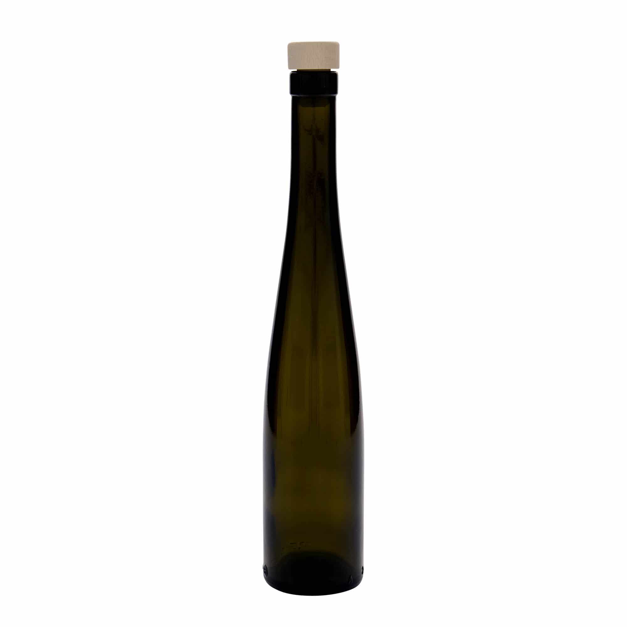 Staklena flaša 375 ml 'Weinschlegel', antikno zelena, otvor: Pluto