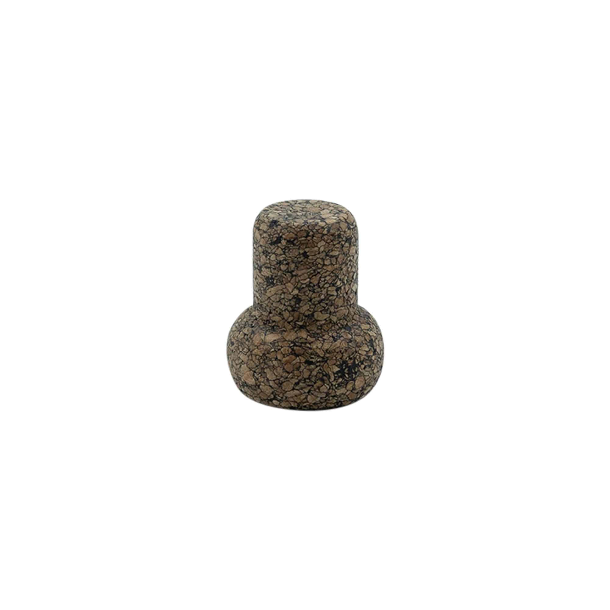 Pluto sa glavom 'Barrel' 19,5 mm, Corkcoal, za otvor: Pluto