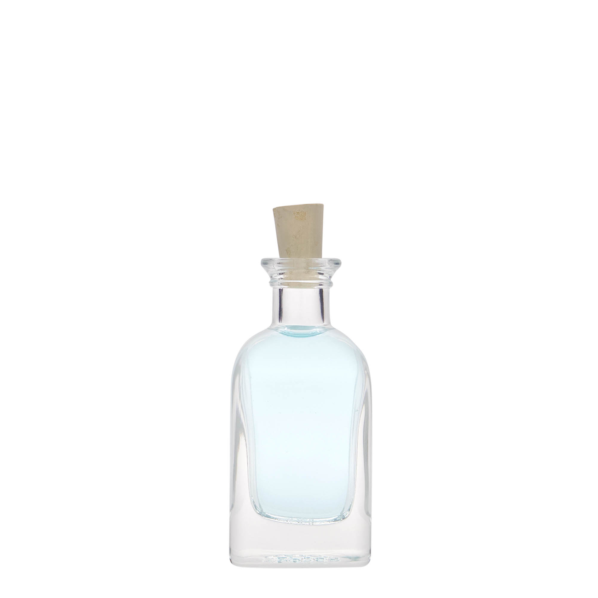 40 ml staklena boca Apotheker Carré, kvadratna, otvor: čep