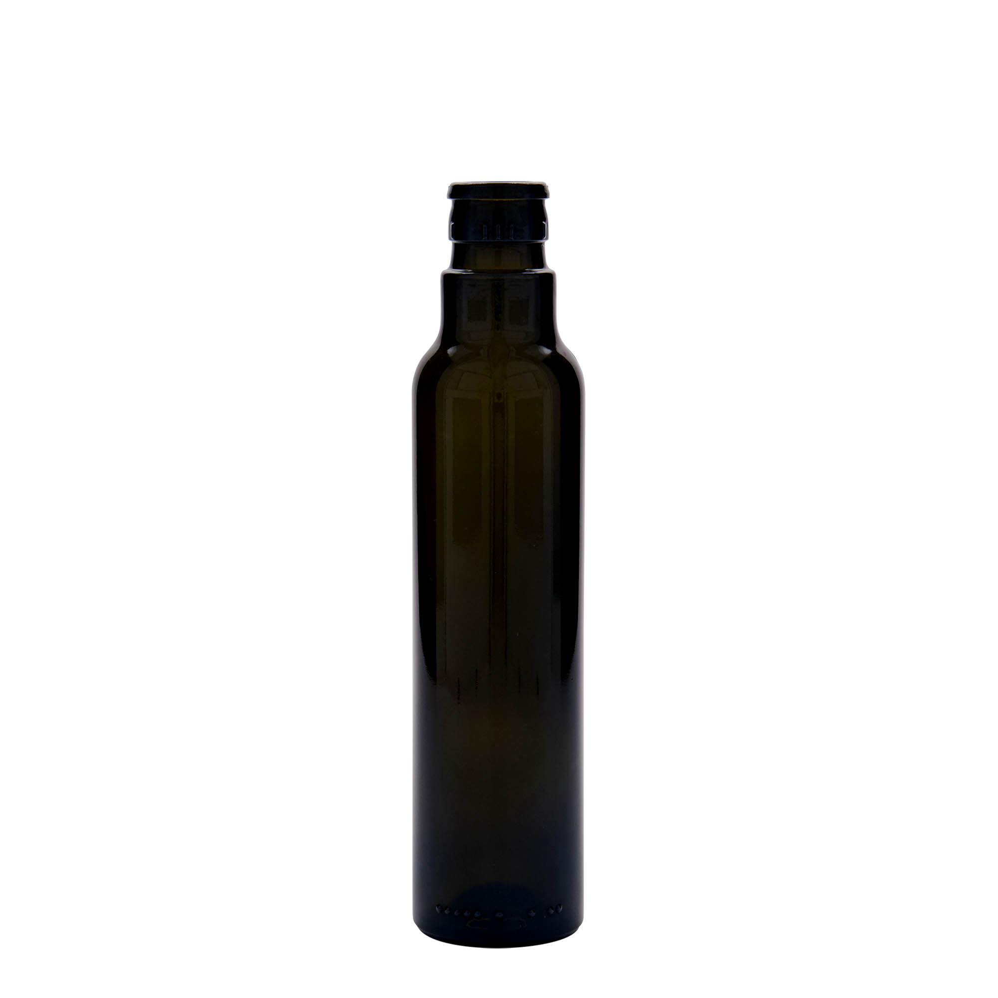 250 ml boca za sirće/ulje 'Willy New', staklo, antikno zelena, grlo: DOP 250 ml boca za sirće/ulje 'Willy New', staklo, antikno zelena, grlo: DOP