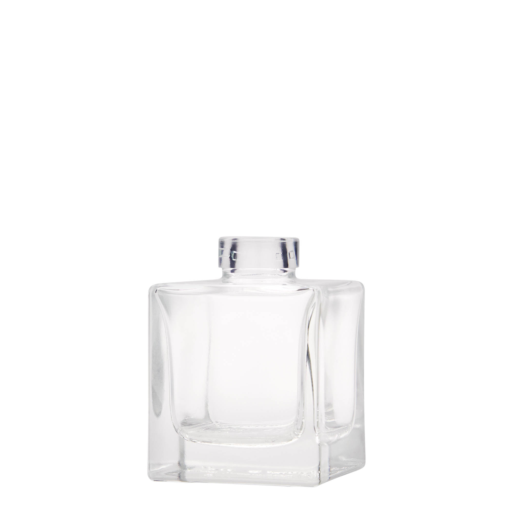 100 ml staklena boca 'Cube', kvadratna, grlo: plut