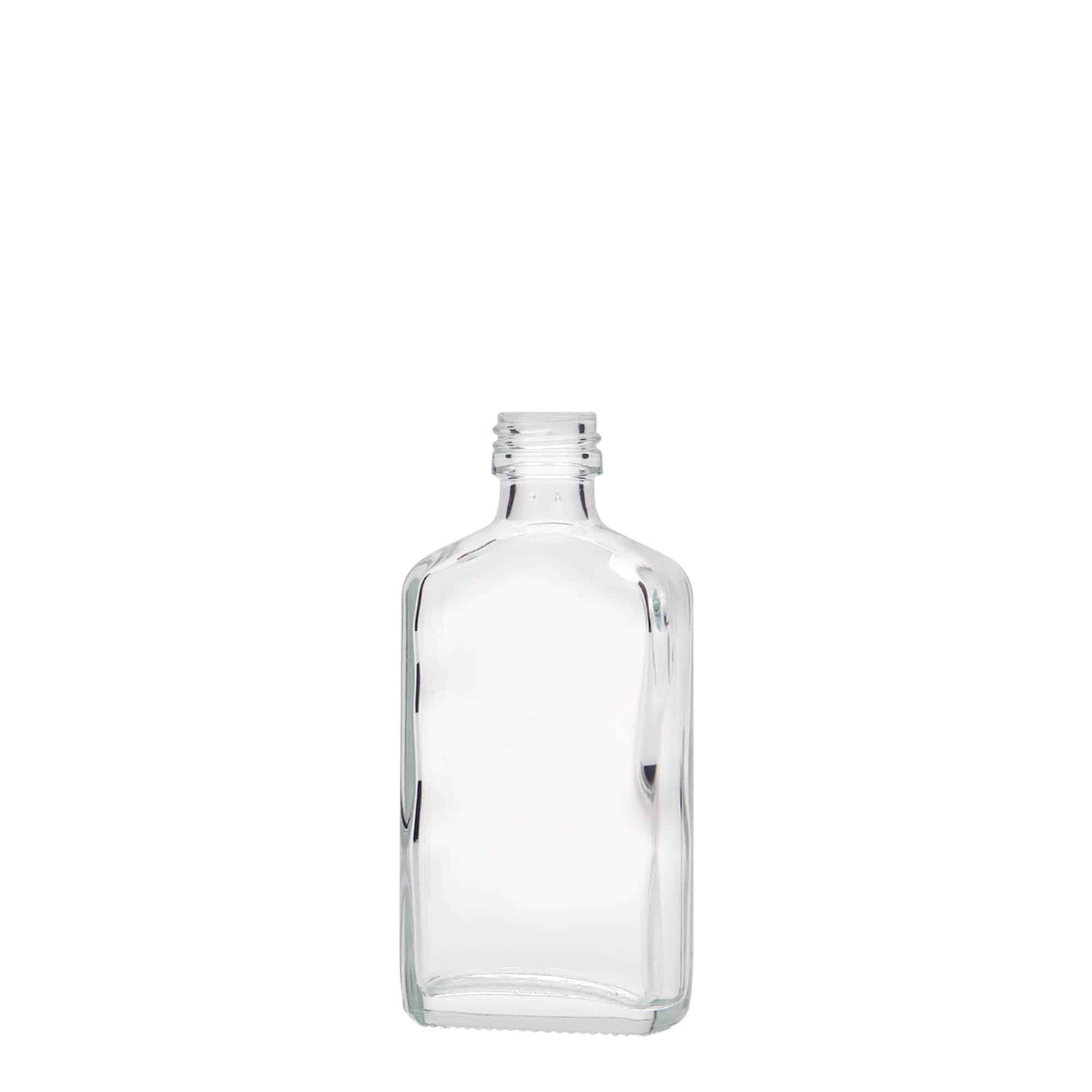 Džepna flaša 50 ml, kvadratna, staklo, otvor: PP 18