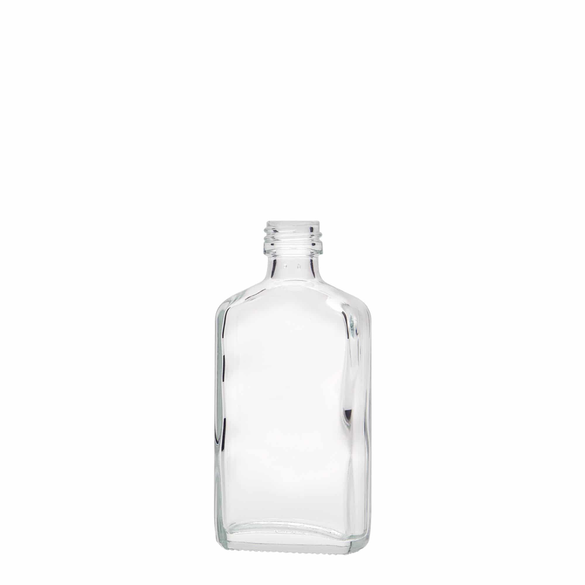 50 ml džepna bočica, pravougaona, staklo, otvor: PP 18