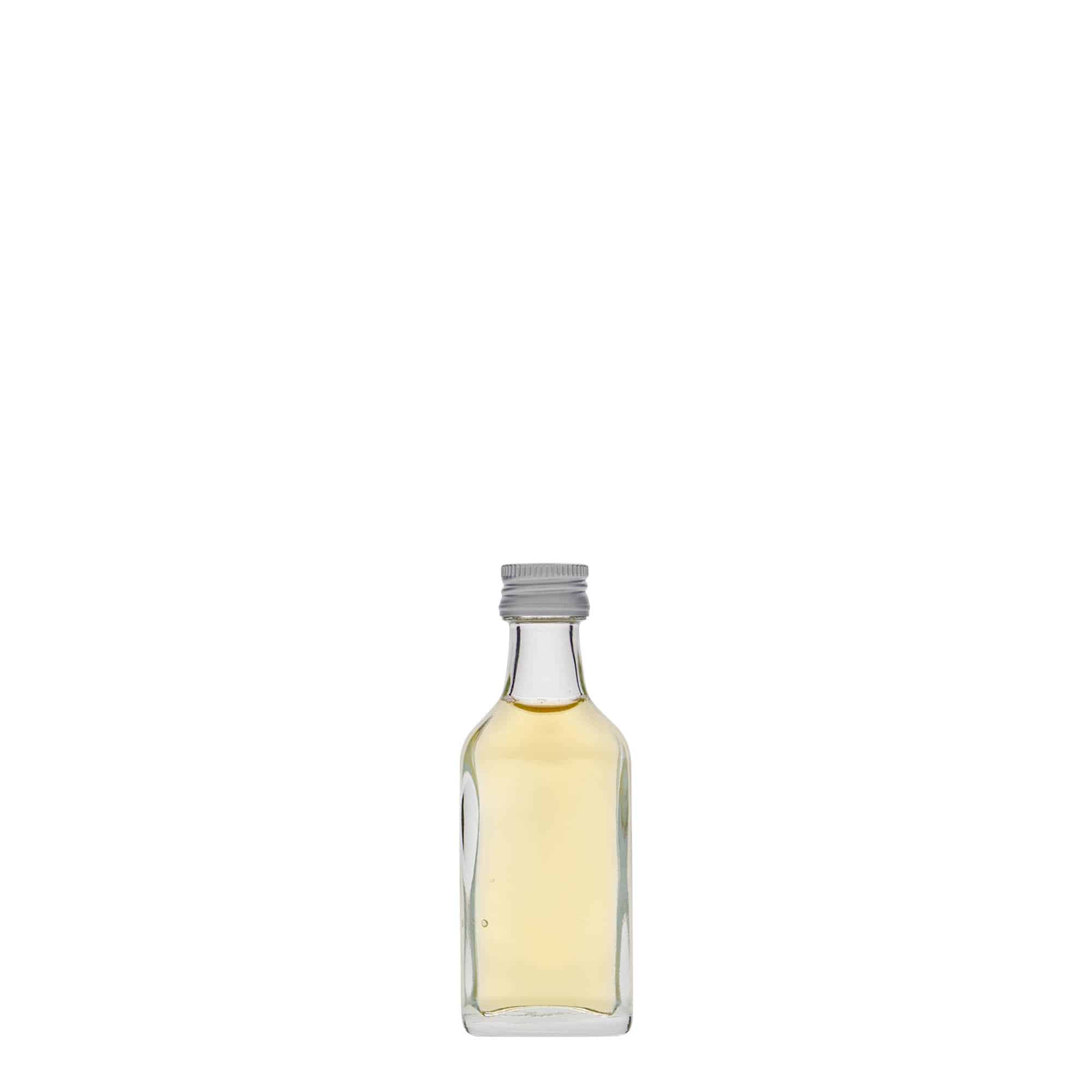 Džepna flaša 20 ml, kvadratna, staklo, otvor: PP 18