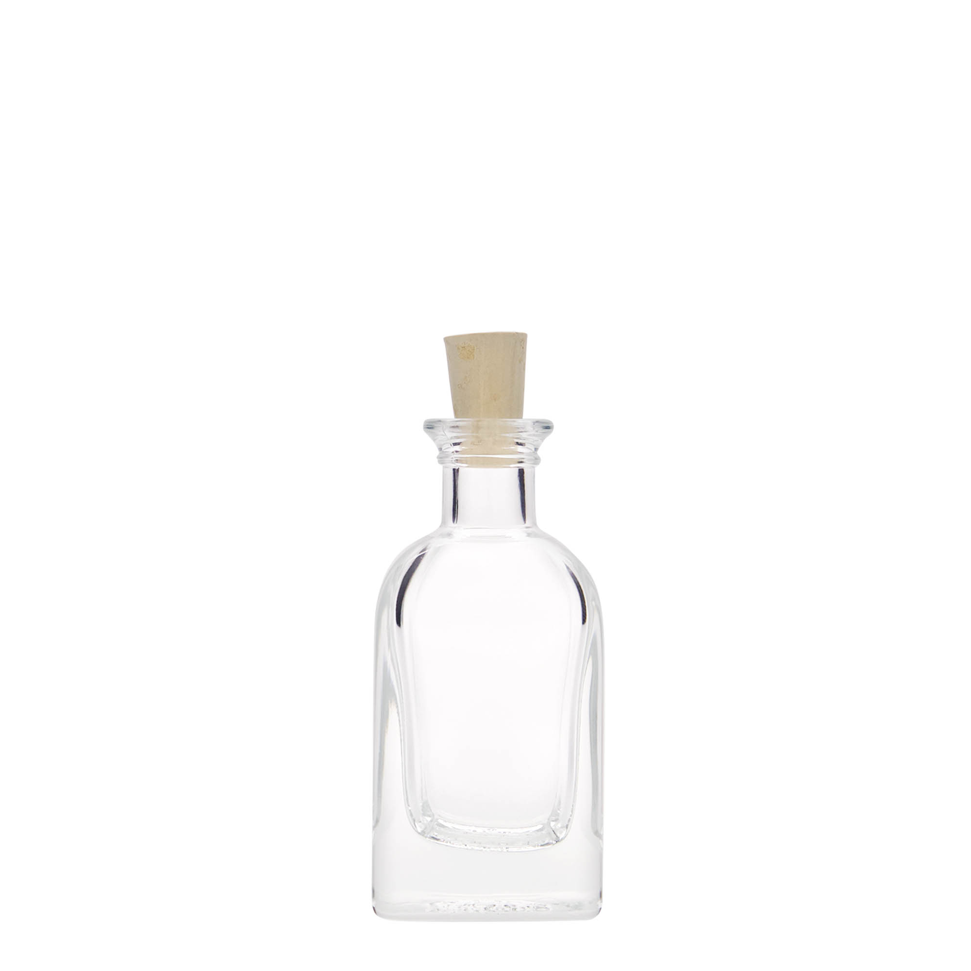 40 ml staklena boca Apotheker Carré, kvadratna, otvor: čep