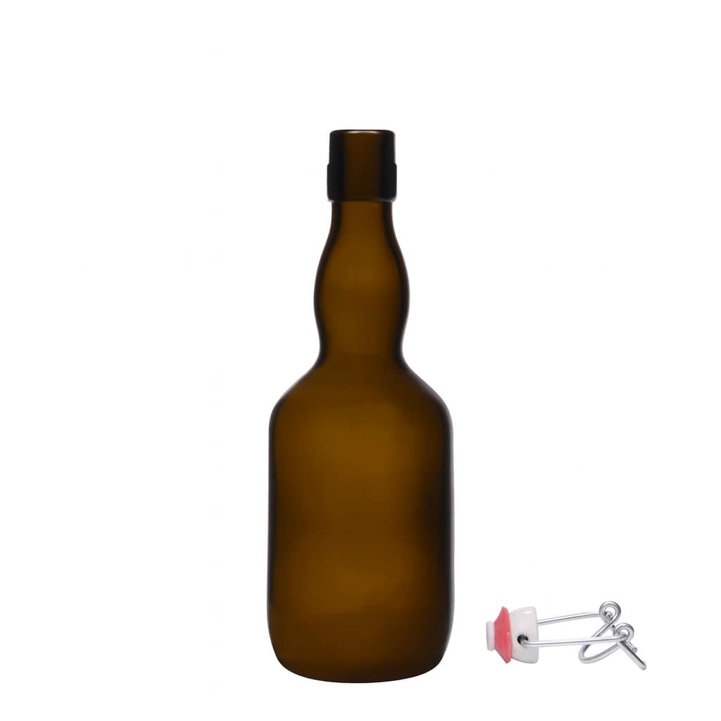 500 ml boca za pivo s grlom, staklo, antikno zeleno, otvor: zatvarač s kukom 500 ml boca za pivo s grlom, staklo, antikno zeleno, otvor: zatvarač s kukom