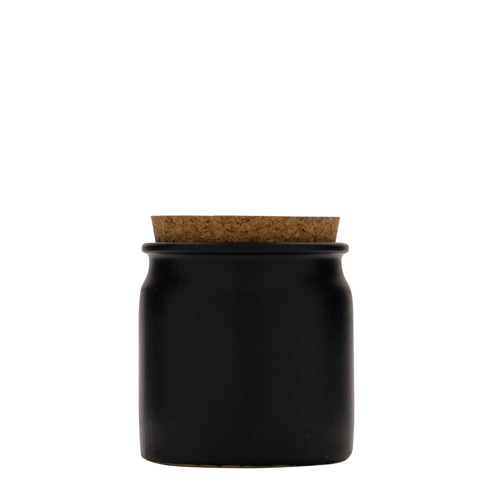 160 ml lonac od kamene keramike, keramika, crna, otvor: pluta