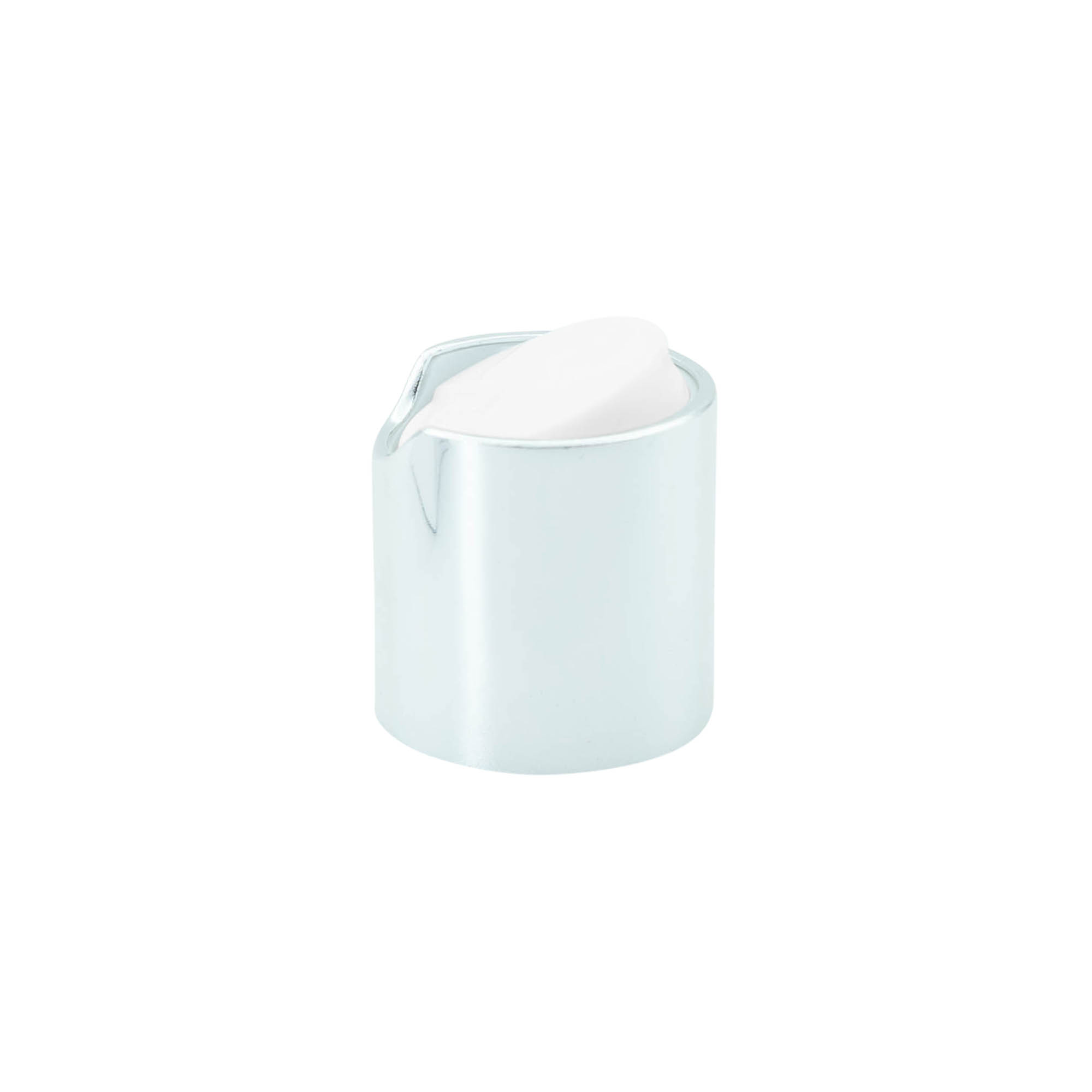 Navojni zatvarač Disc Top, PP plastika, srebrna, za otvor: 24/410