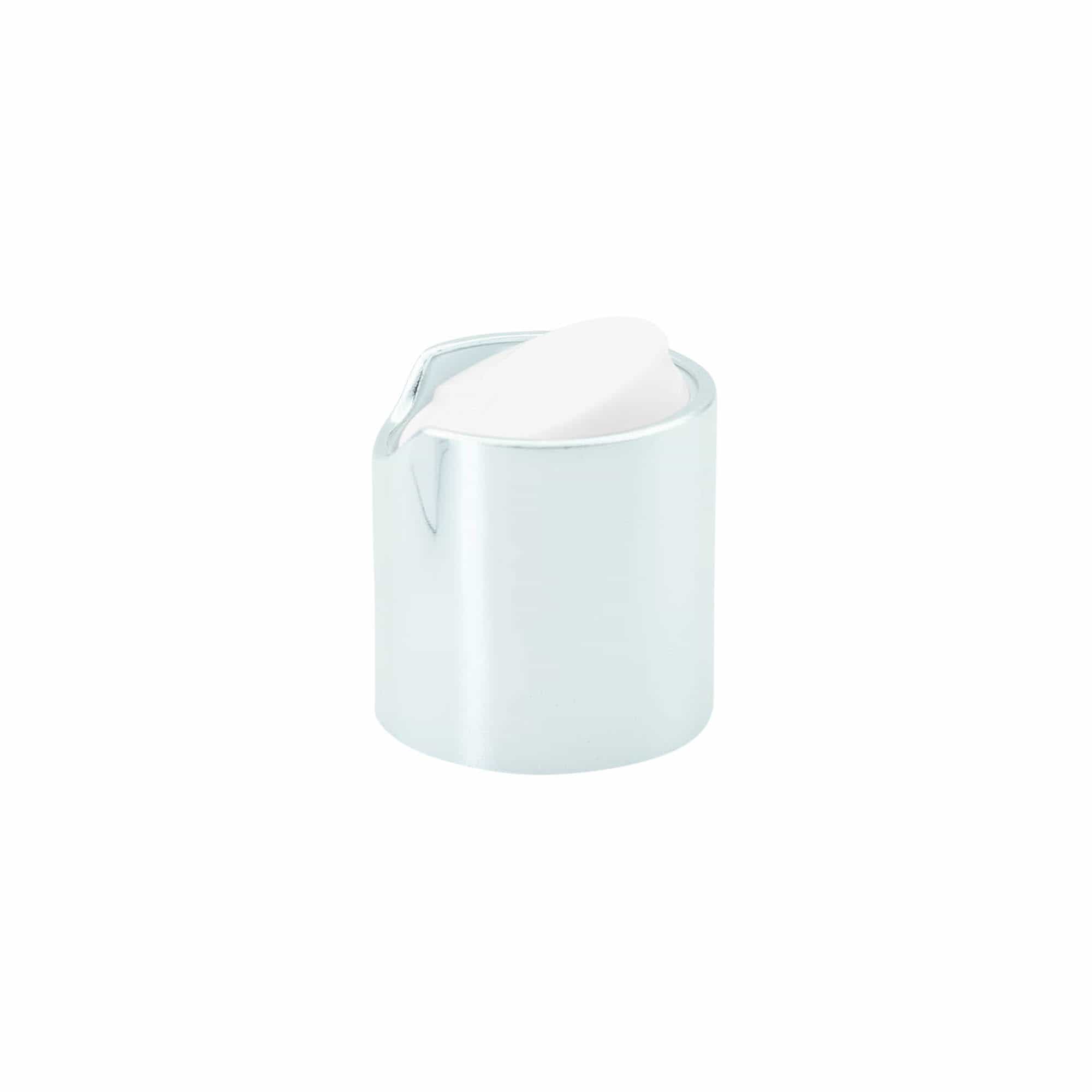 Zatvarač na navoj Disc Top, PP-plastika, srebrni, za grlo: 24/410