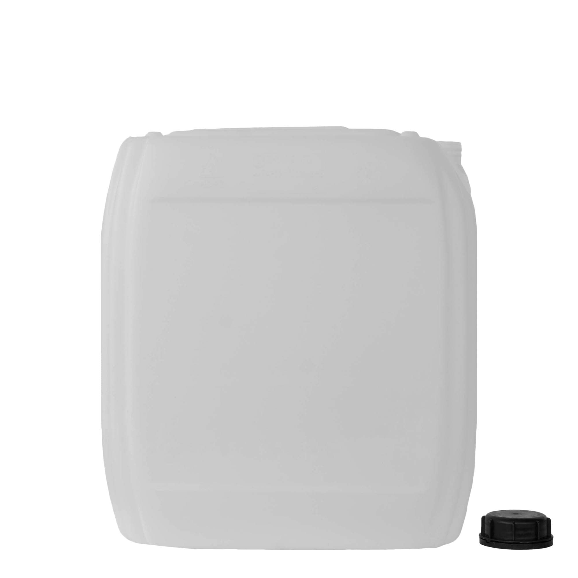 25 l kanister, pravougaoni, HDPE plastika, prirodno, otvor: ND 60
