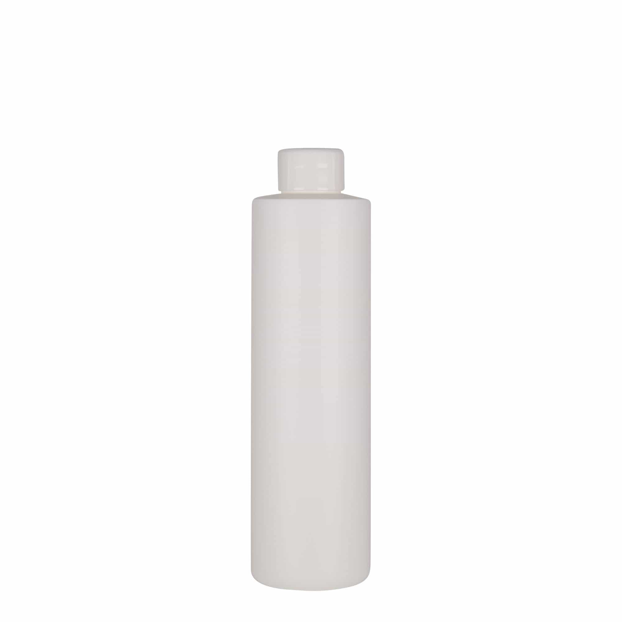Plastična flaša 250 ml 'Pipe', Green HDPE, bijela, otvor: GPI 24/410