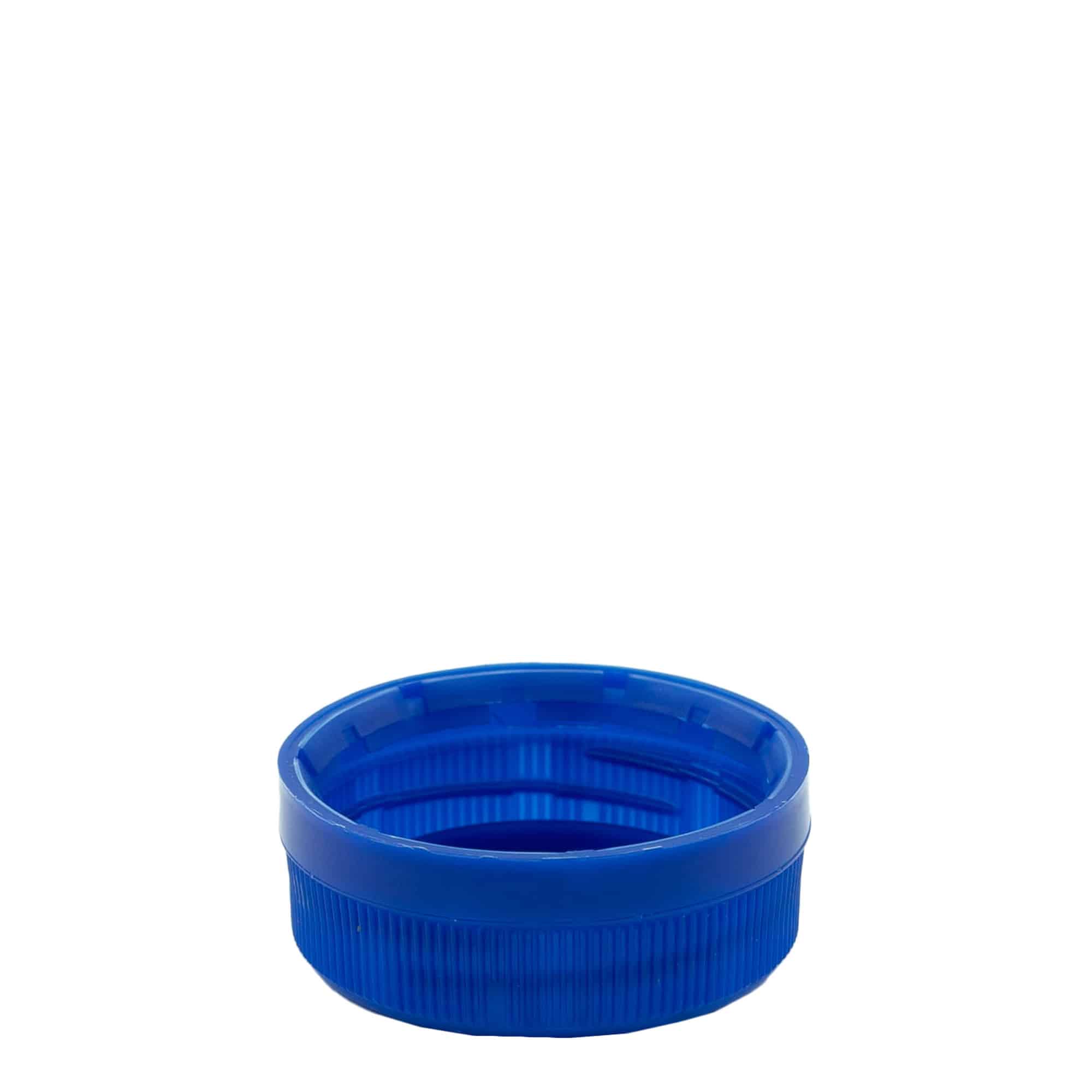 Navojni zatvarač sa dvostrukim navojem, PE plastika, plava, za otvor: PET 38 mm Navojni zatvarač sa dvostrukim navojem, PE plastika, plava, za otvor: PET 38 mm