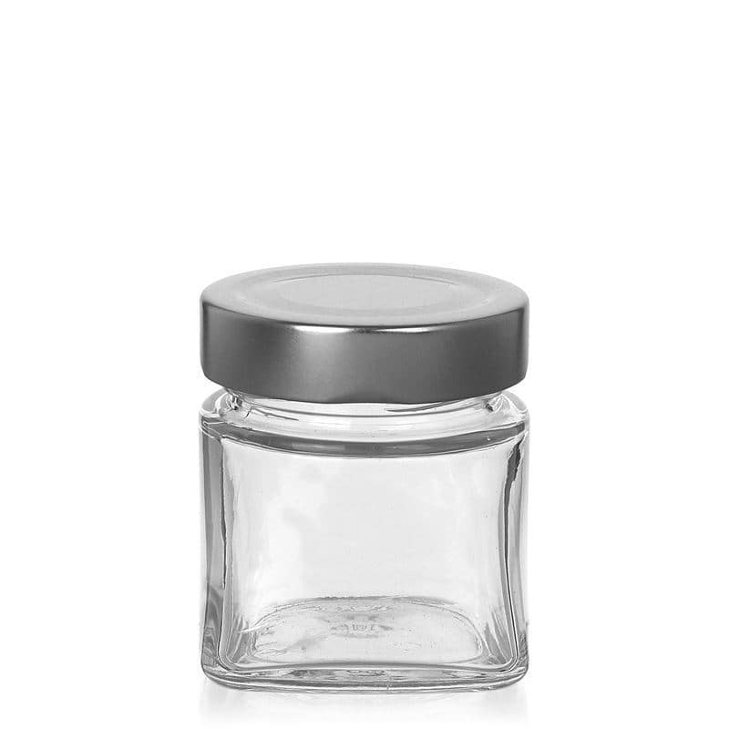 Četverougla staklenka 106 ml 'Luxor', otvor: Deep-Twist-Off (DTO 58)