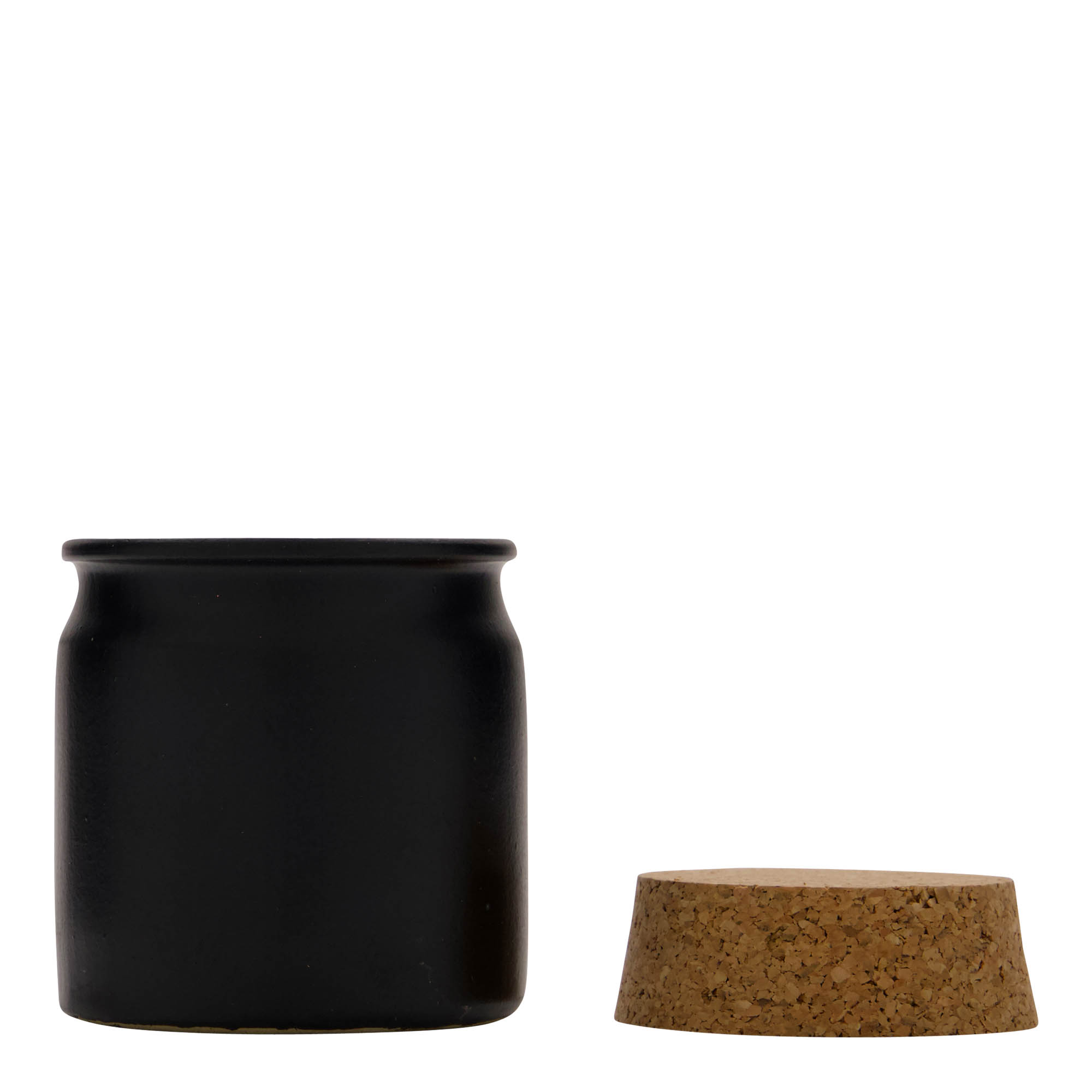 160 ml lonac od kamene keramike, keramika, crna, otvor: pluta 160 ml lonac od kamene keramike, keramika, crna, otvor: pluta