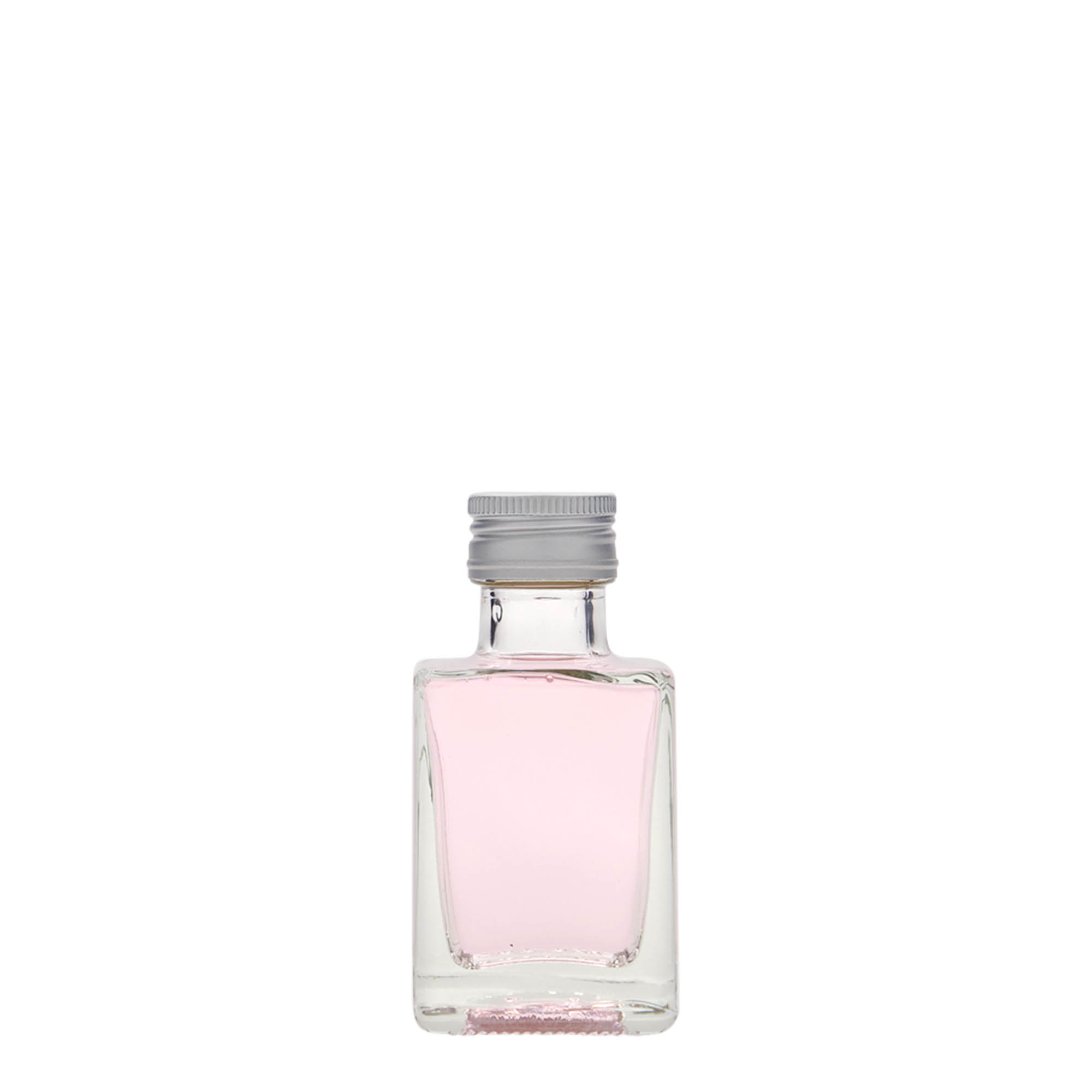 50 ml staklena boca 'Cube', kvadratna, grlo: PP 24 50 ml staklena boca 'Cube', kvadratna, grlo: PP 24