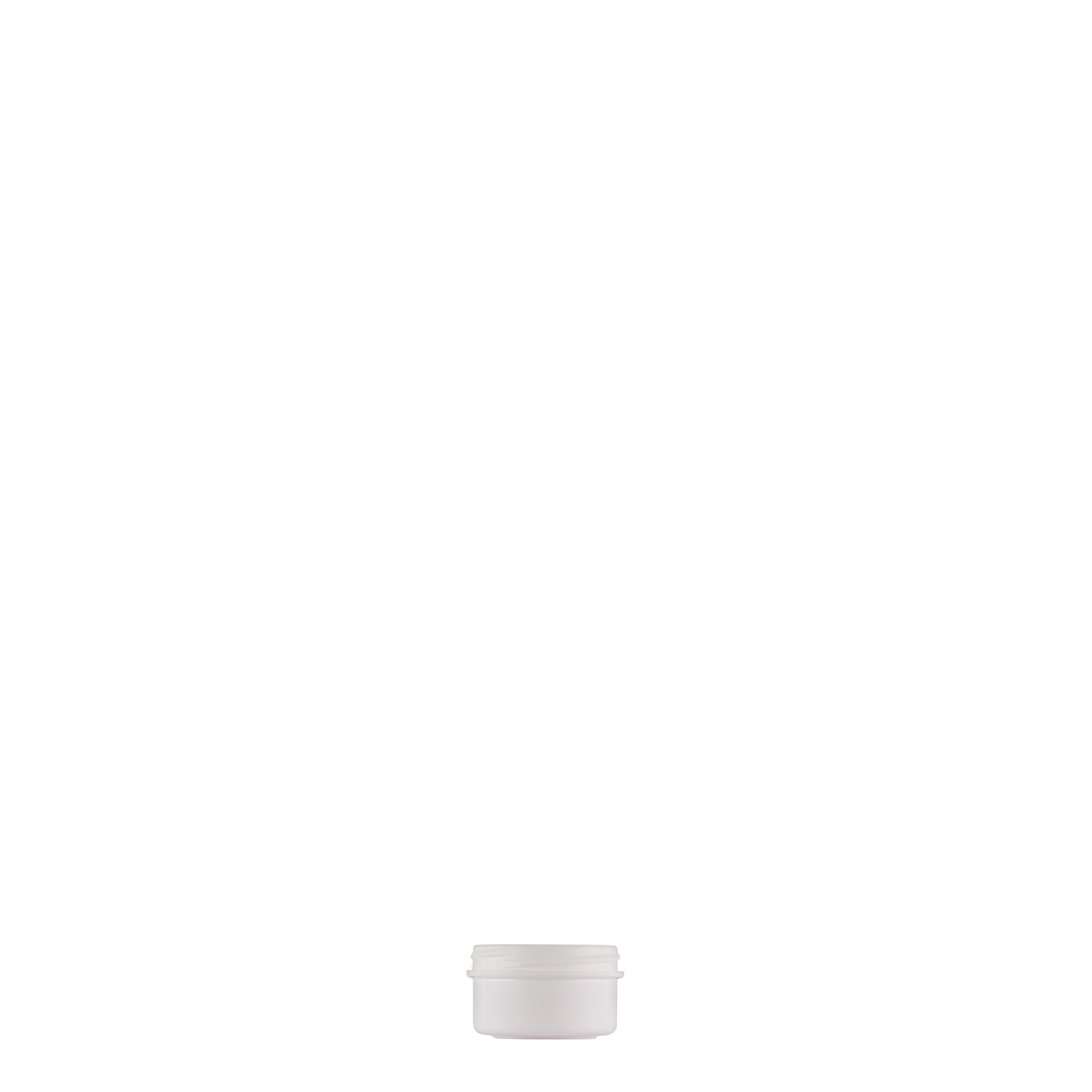 6 ml plastična posuda 'White Line', PP, bijela, otvor: navojni zatvarač
