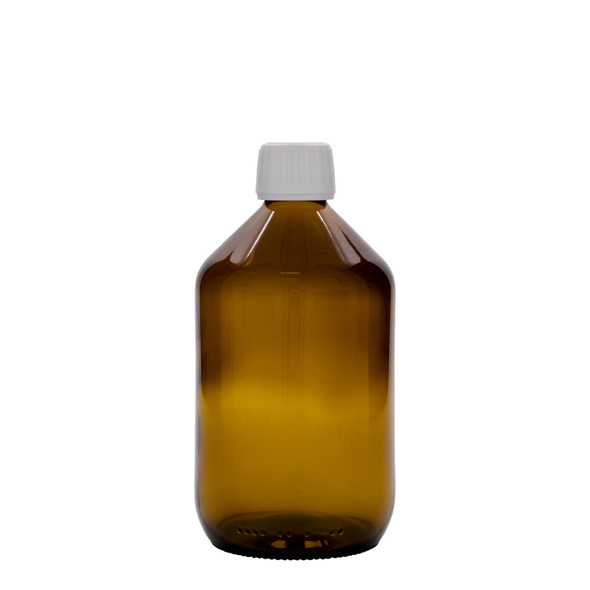 500 ml medicinska boca, smeđa, staklo, grlo: PP 28