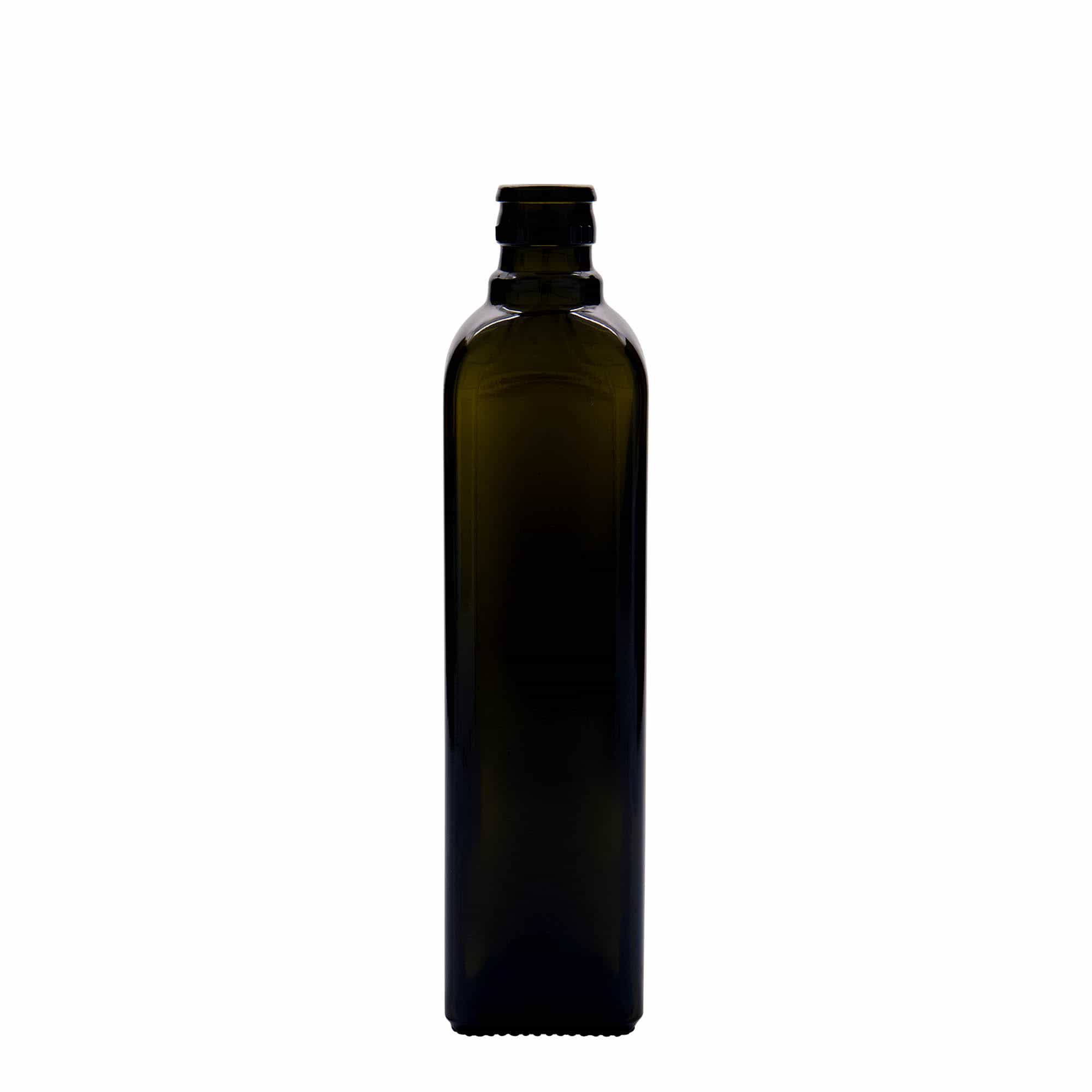 Flaša za sirće/ulje 500 ml 'Quadra', staklo, kvadratna, antikno zelena, otvor: DOP Flaša za sirće/ulje 500 ml 'Quadra', staklo, kvadratna, antikno zelena, otvor: DOP