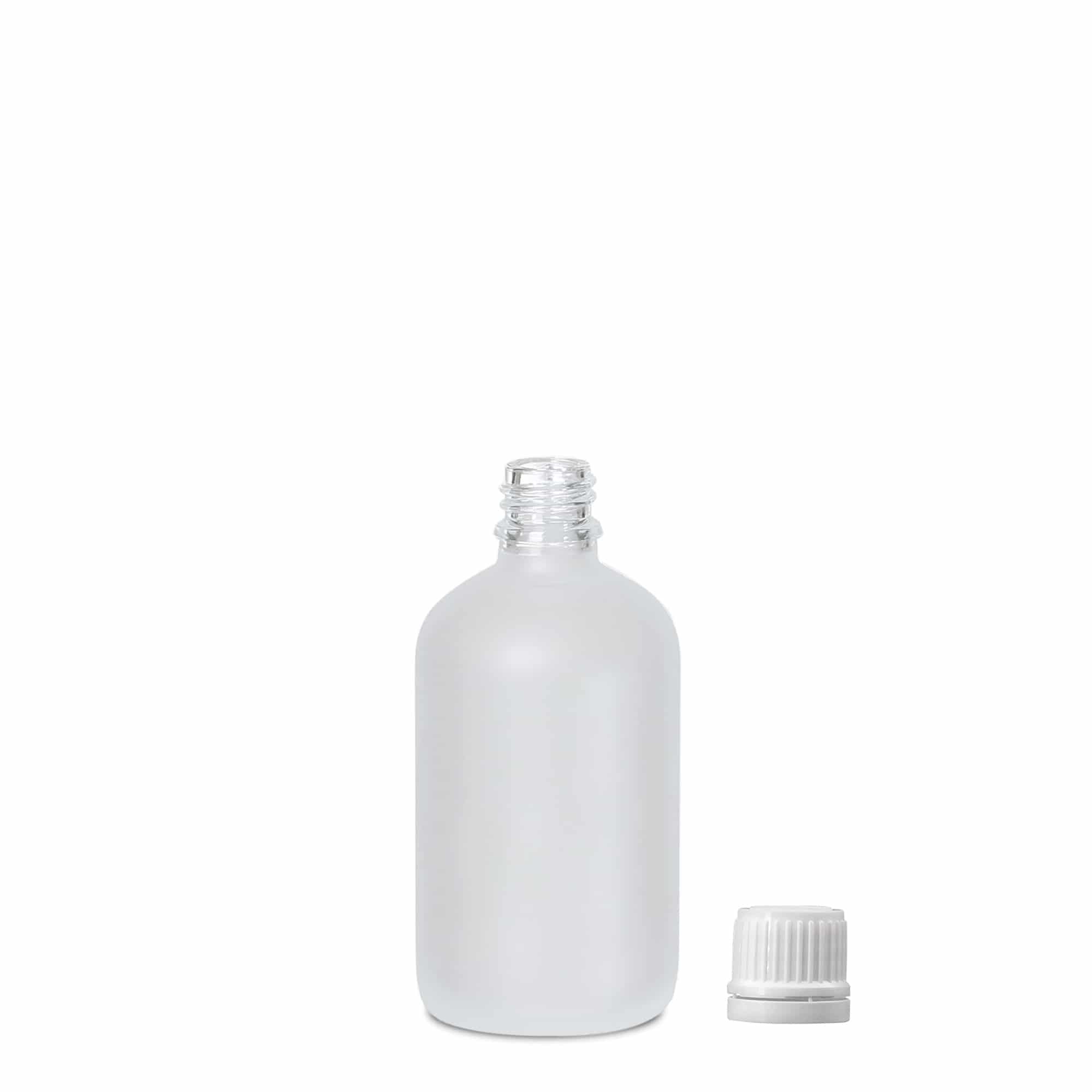 100 ml medicinska bočica, staklena, matirana, grlo: DIN 18