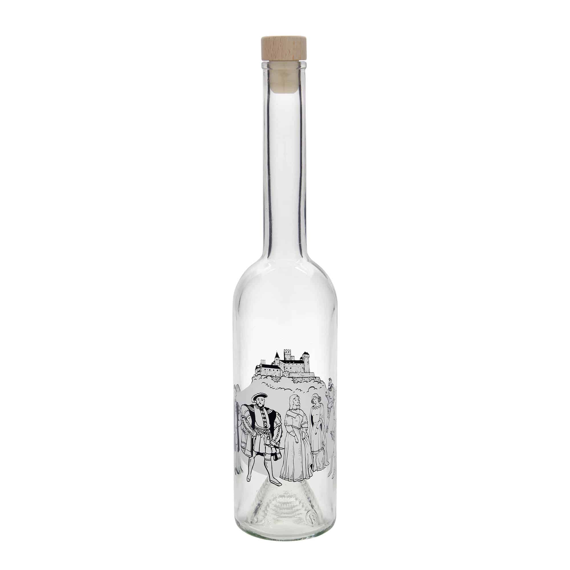500 ml staklena boca 'Opera', motiv: Srednji vijek, otvor: čep