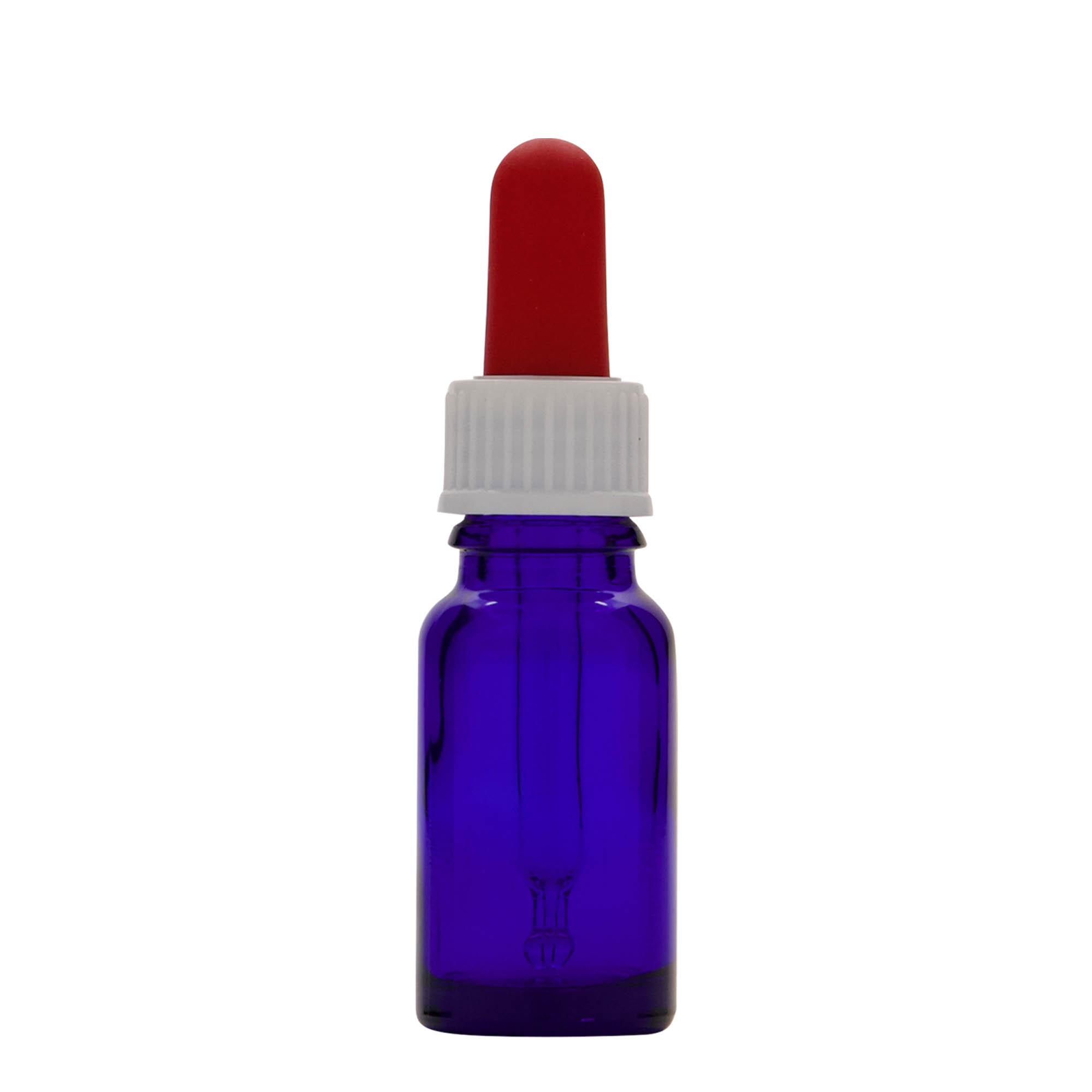 10 ml bočica s pipetom, medicinska, staklena, kraljevsko plava-crvena, grlo: DIN 18 10 ml bočica s pipetom, medicinska, staklena, kraljevsko plava-crvena, grlo: DIN 18