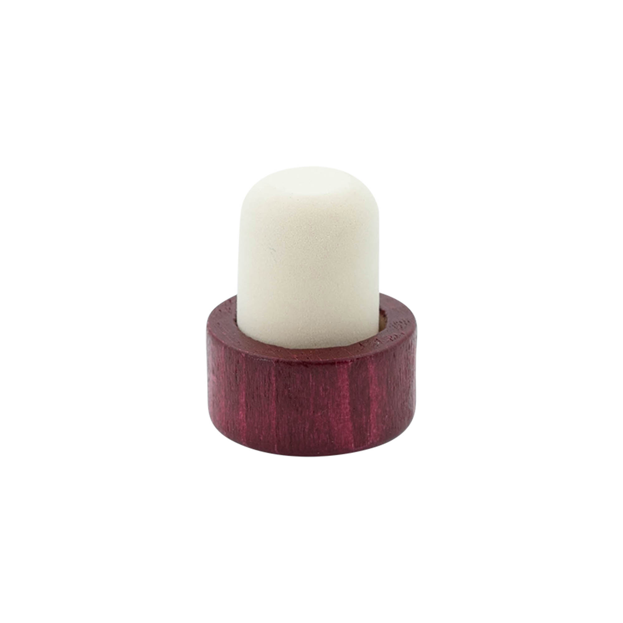 Čep s drškom 19 mm, drvo/plastika, bordo crvena, za otvor: čep Čep s drškom 19 mm, drvo/plastika, bordo crvena, za otvor: čep