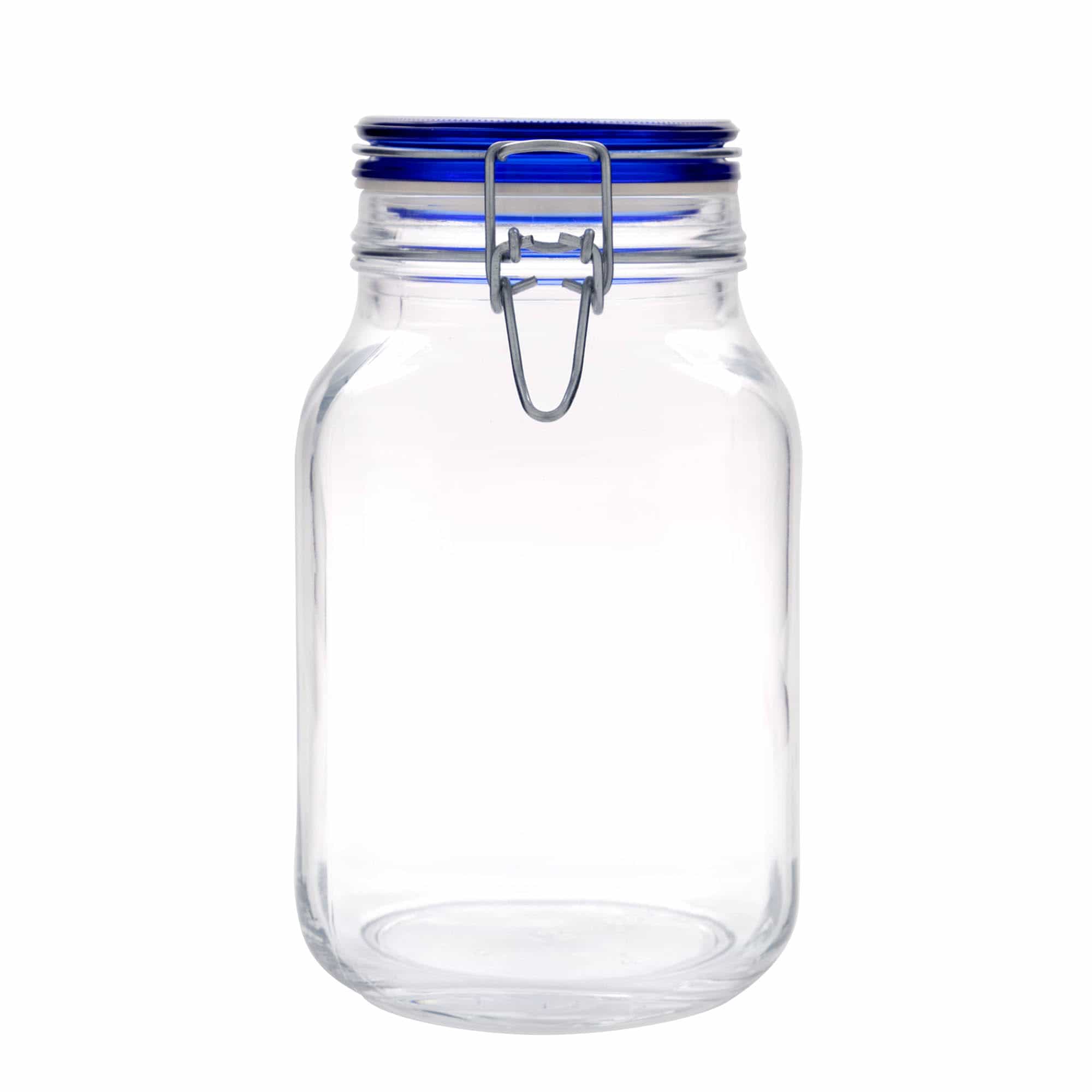 Staklenka sa hermetičkim zatvaračem 2.000 ml 'Fido' Blue Top, kvadratna, otvor: Hermetički zatvarač Staklenka sa hermetičkim zatvaračem 2.000 ml 'Fido' Blue Top, kvadratna, otvor: Hermetički zatvarač