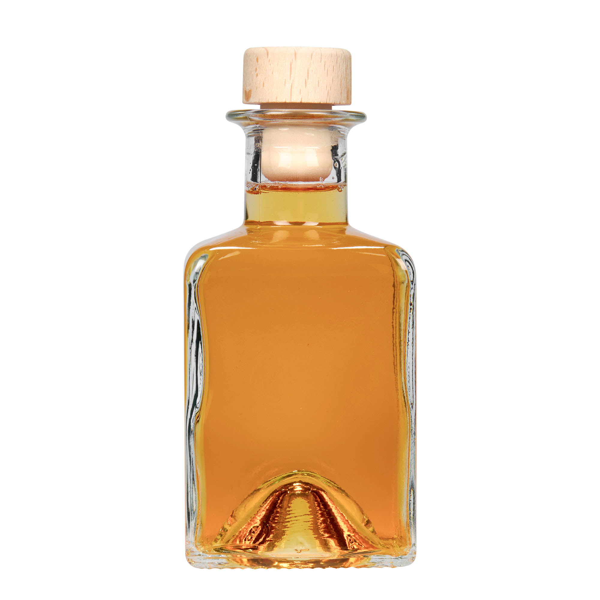 200 ml staklena boca 'Kubica', kvadratna, grlo: čep 200 ml staklena boca 'Kubica', kvadratna, grlo: čep